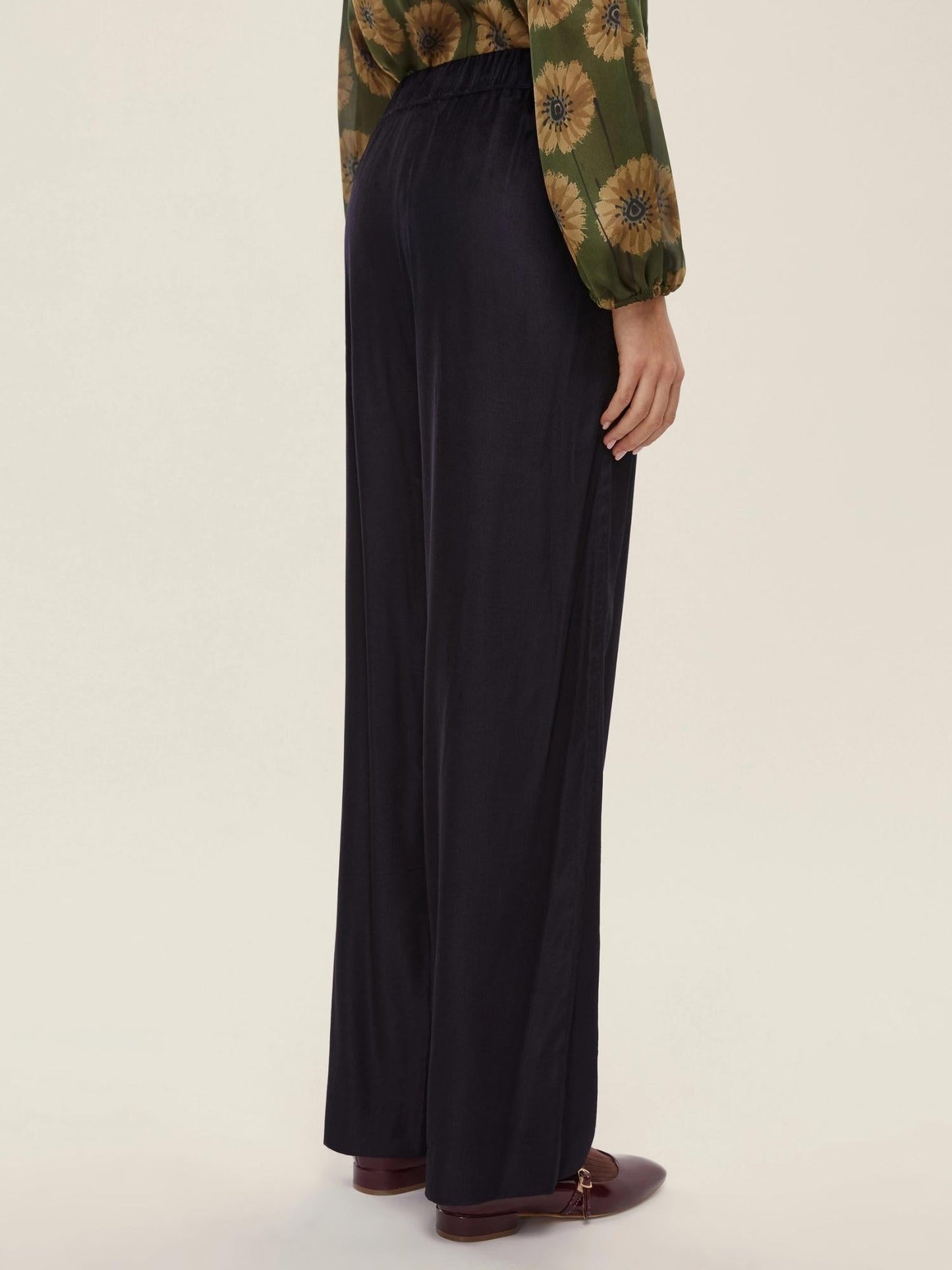 Emme Marella Pantalone in velluto a coste Isotta Donna Blu