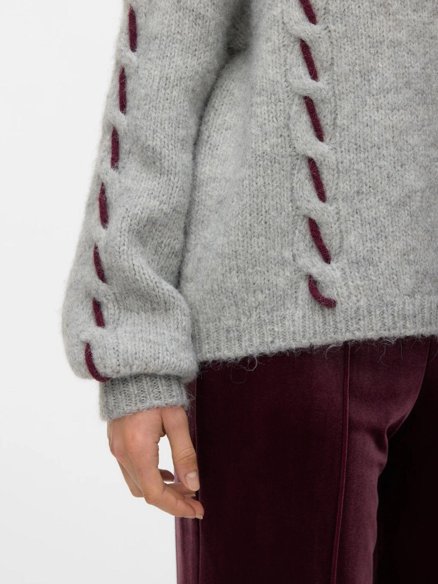 Vero Moda Maglione Donna Ilina Light Grey Melange