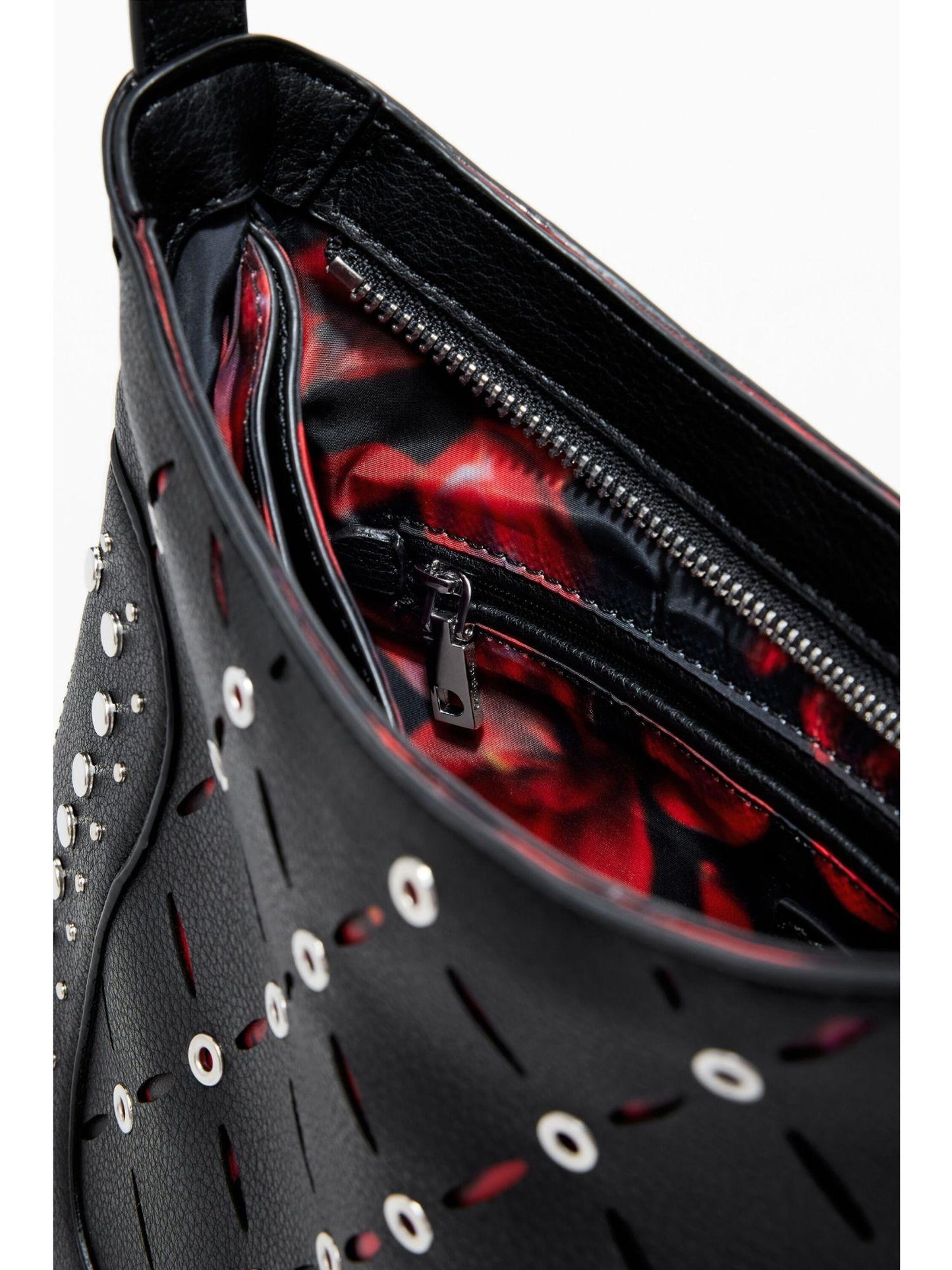 Desigual Borsa piccola effetto pelle traforata Donna Nero