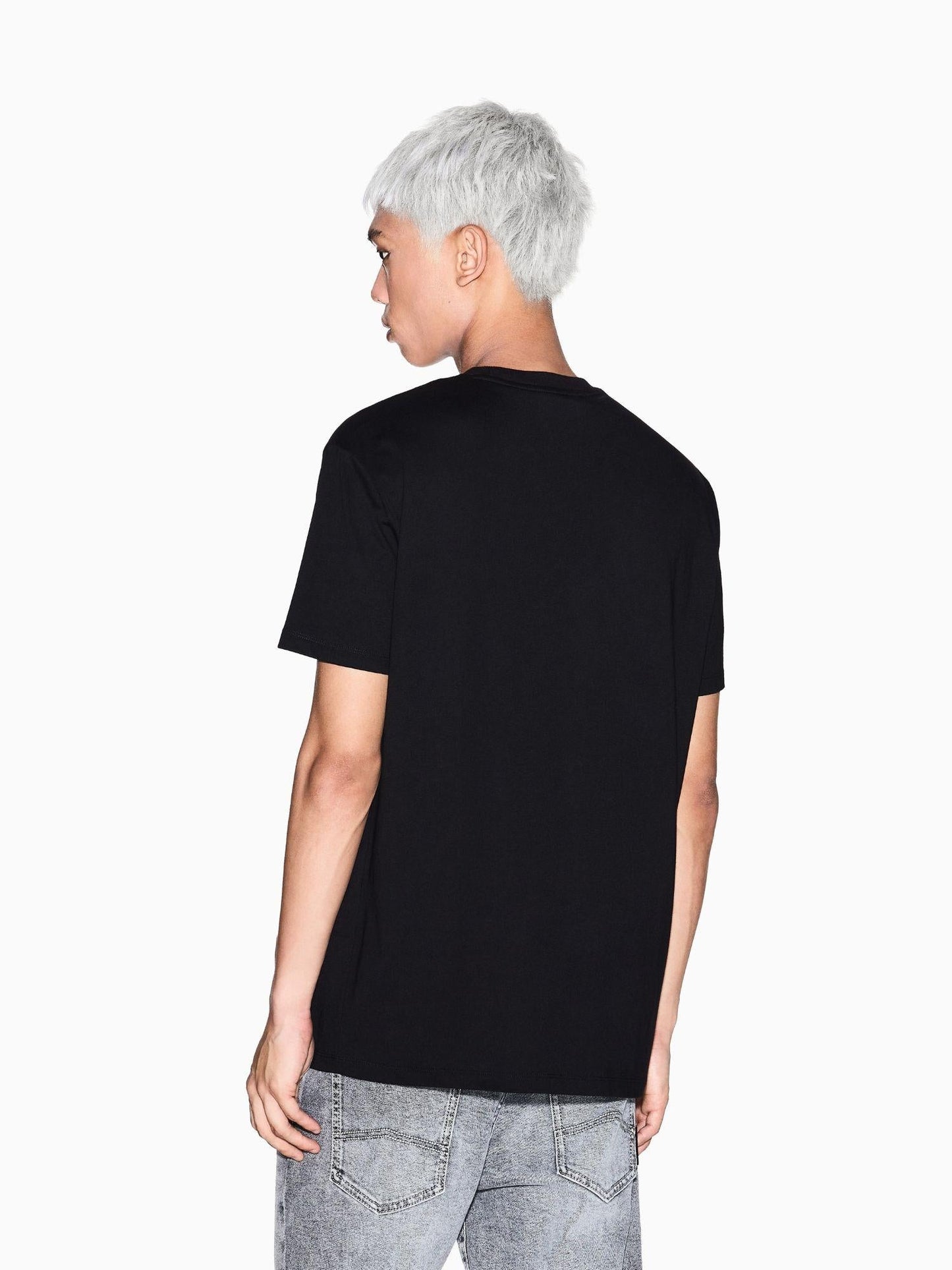 Armani Exchange T-Shirt Uomo Regular Fit con Patch Nero