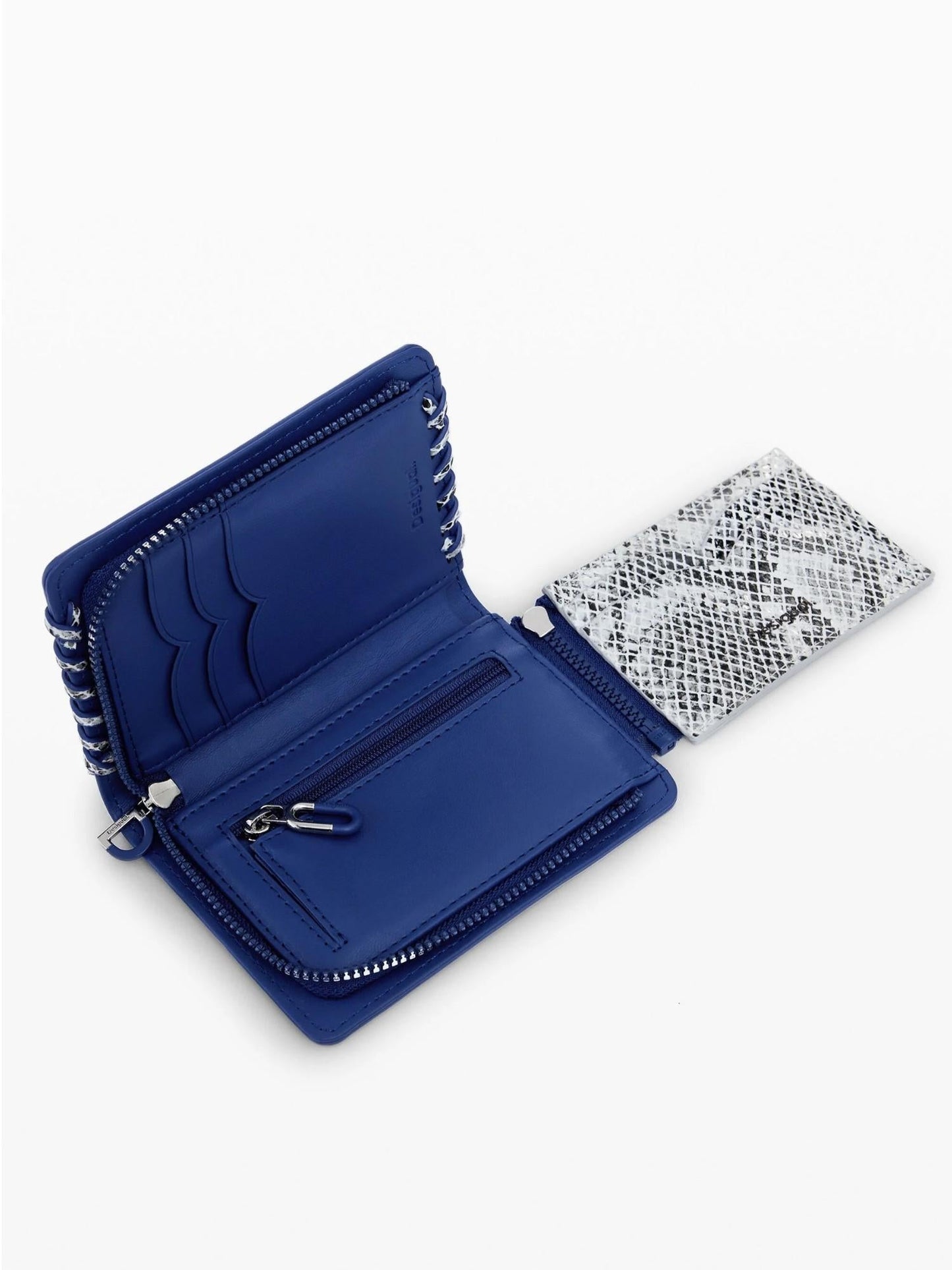 Desigual Portamonete medio con cuciture rimovibili Donna Nero