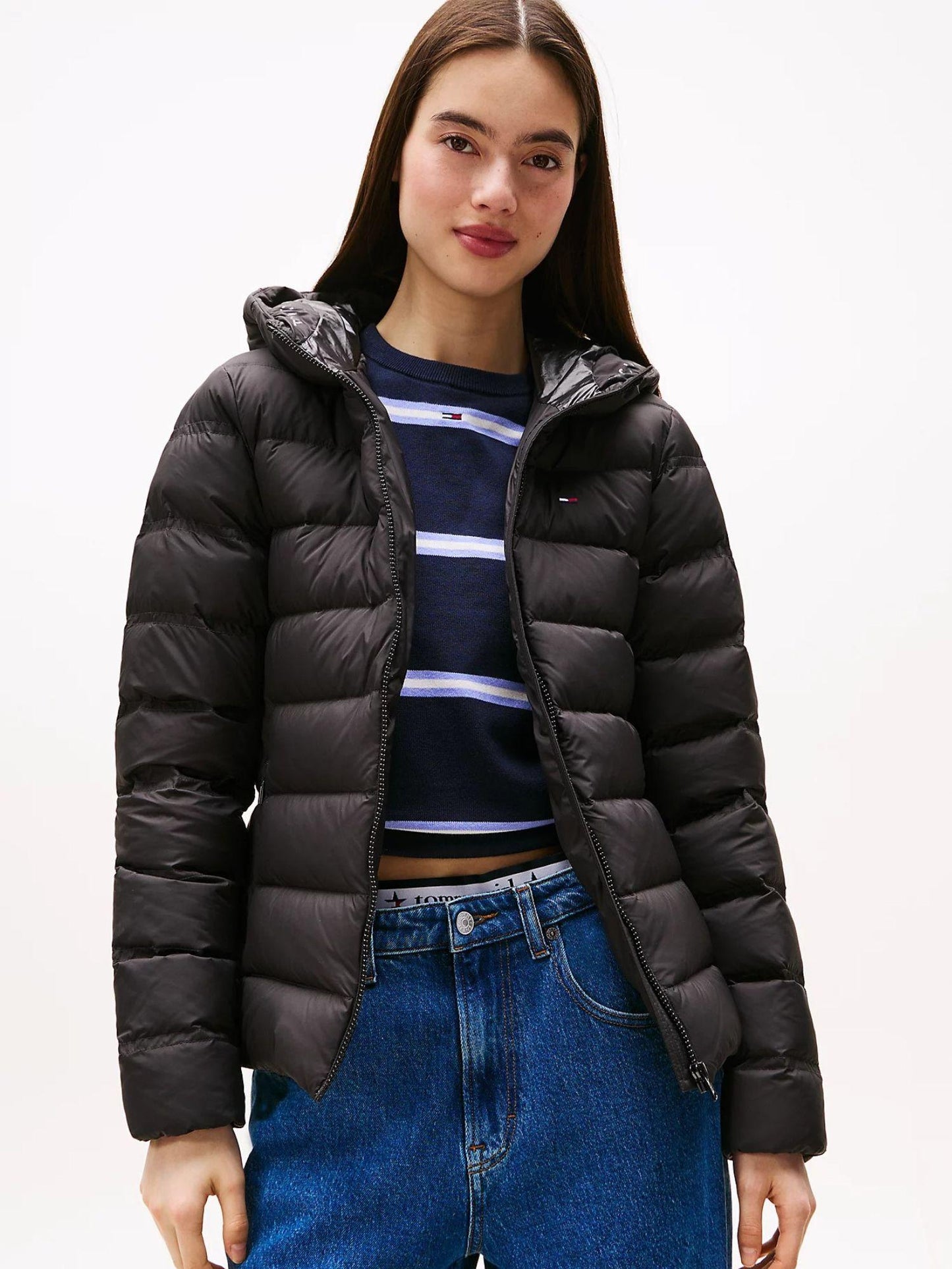 Tommy Hilfiger Giacca Invernale Donna Con Cappuccio Nero