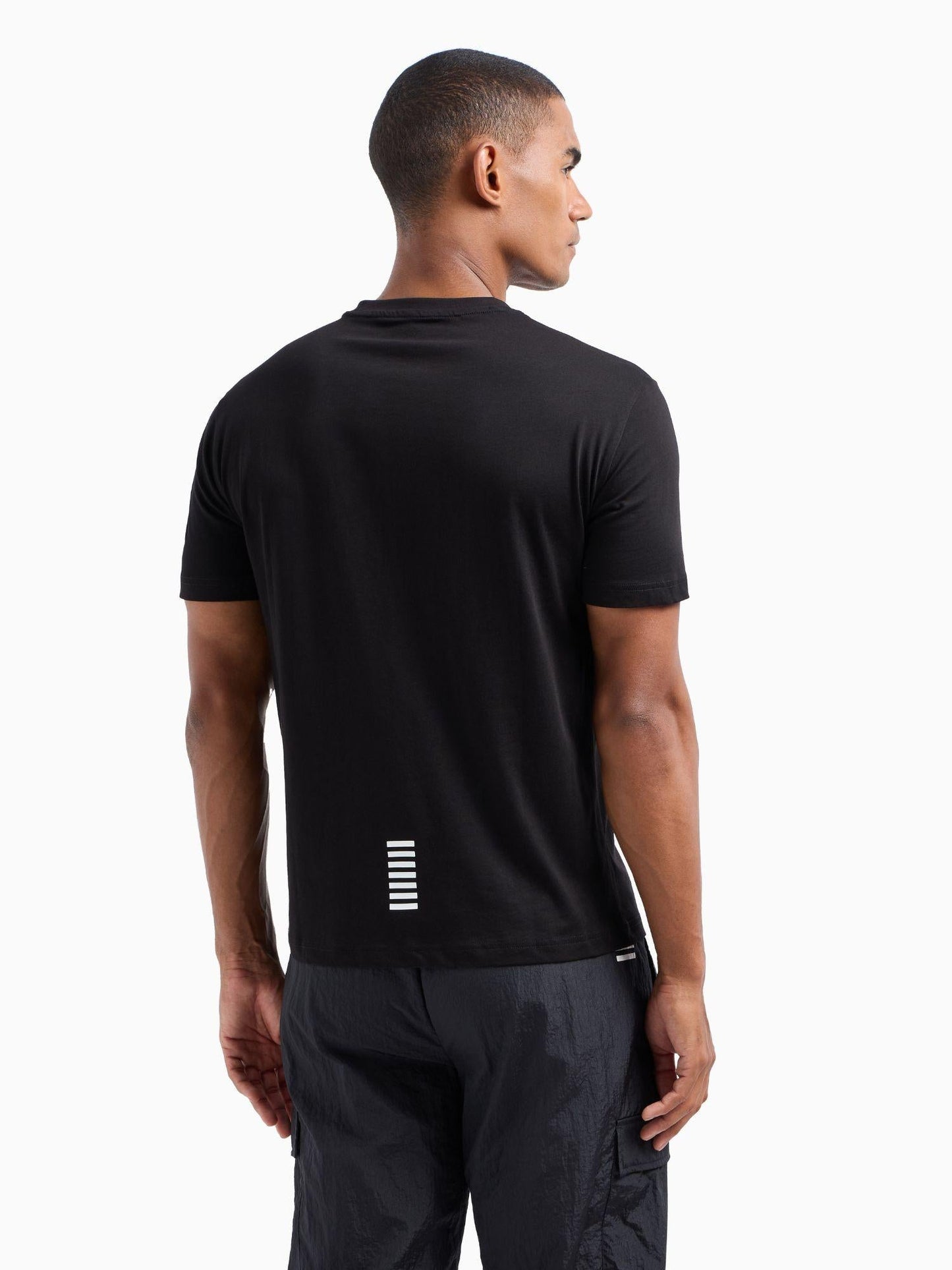 EA7 Emporio Armani T-shirt Uomo Core Identity In Cotone Pima Nero