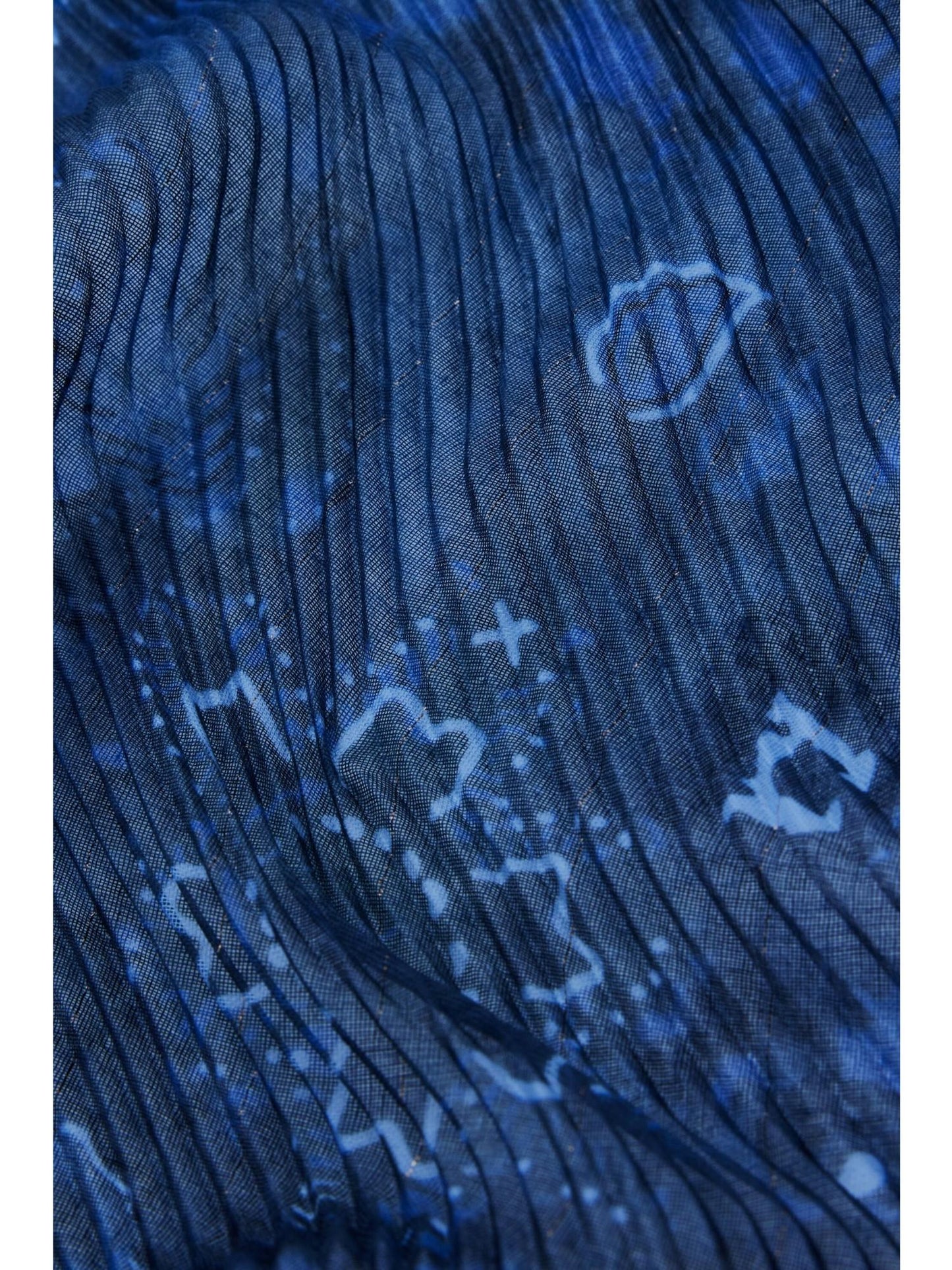 Desigual Foulard rettangolare plissettato paisley Donna Blu