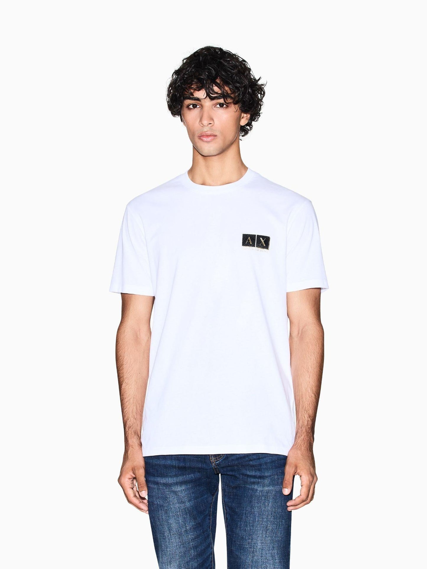 Armani Exchange T-Shirt Uomo Regular Fit Bianco