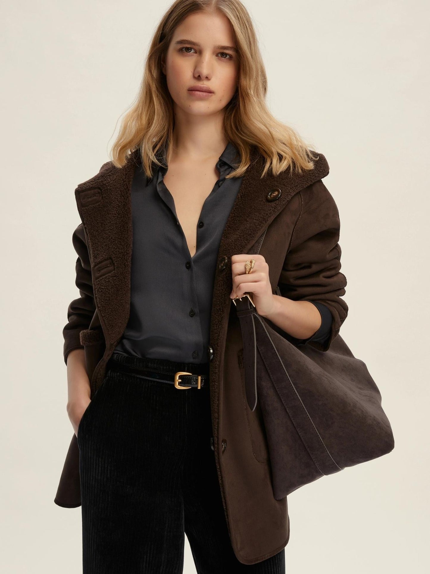 Emme Marella Caban reversibile Donna Gavetta Testa di moro