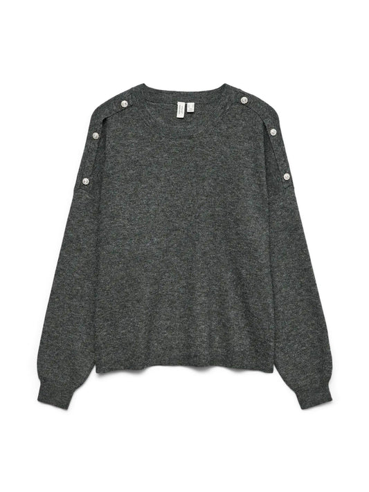 Vero Moda Maglione Donna Joya Dark Grey Melange