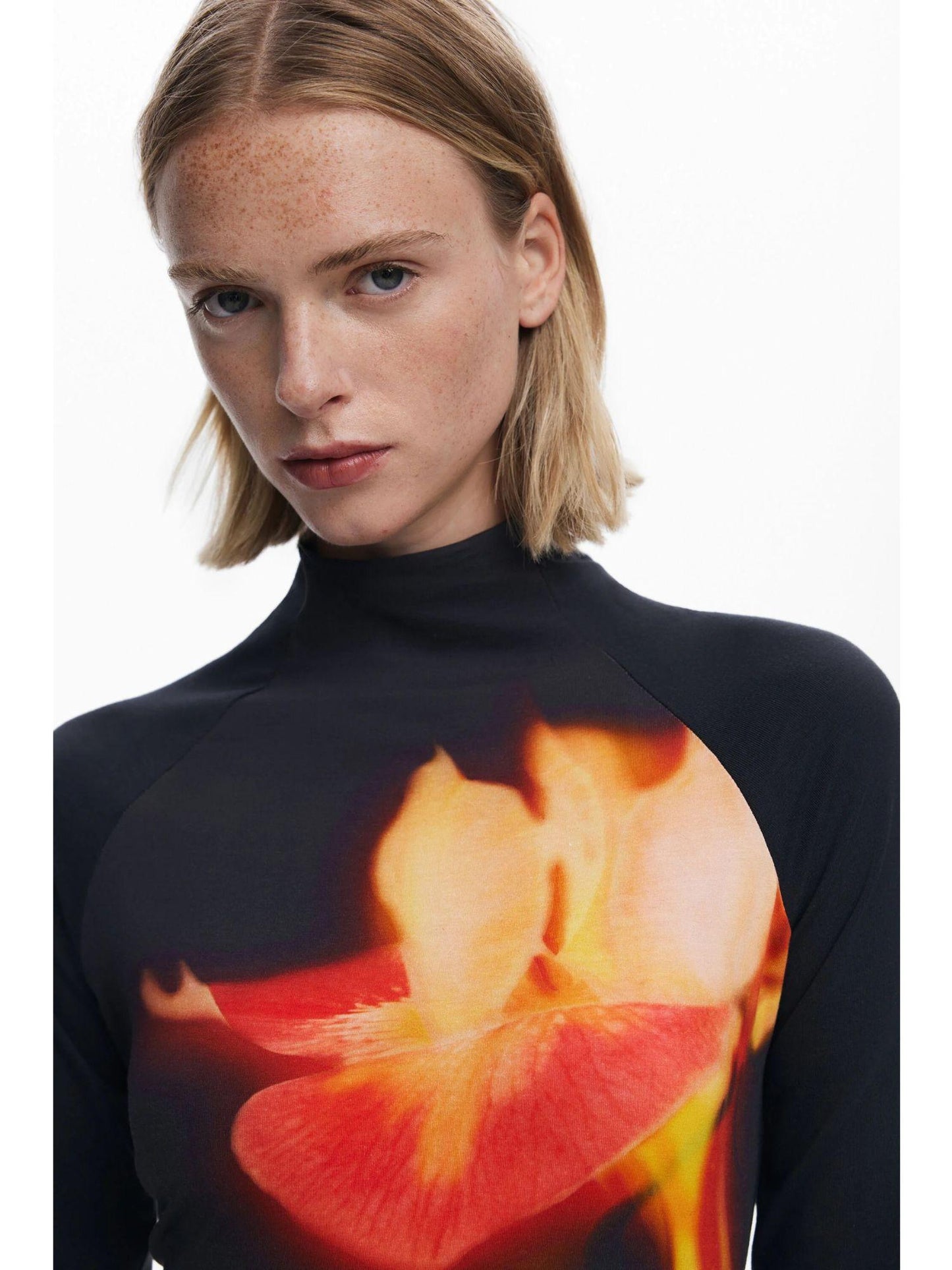 Desigual Abito aderente asimmetrico Donna Nero