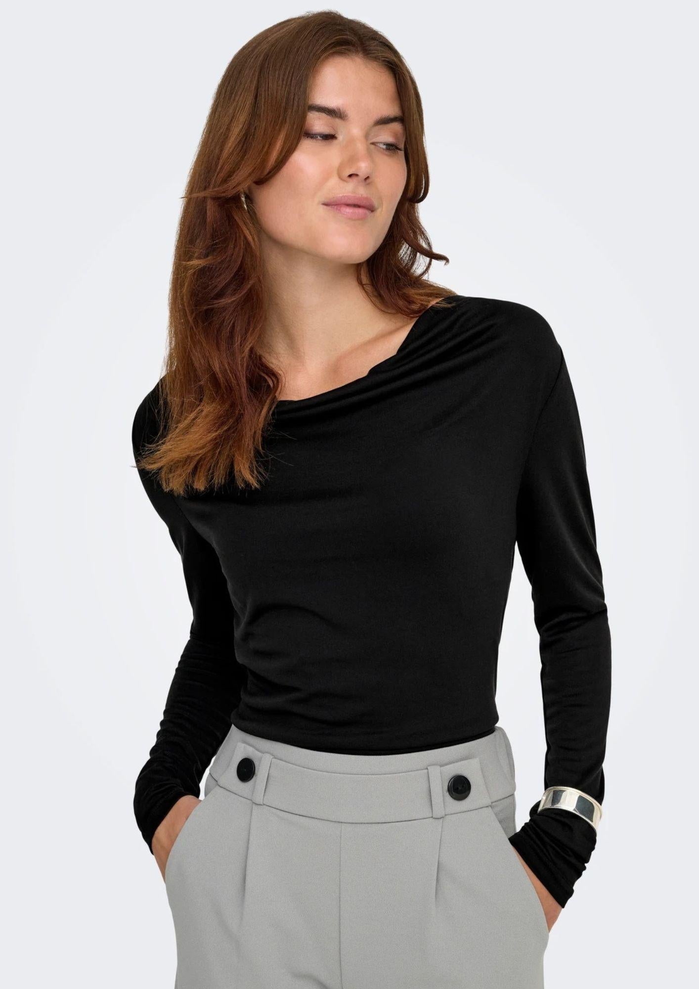 Jacqueline De Yong Maglia Donna Ester Nera