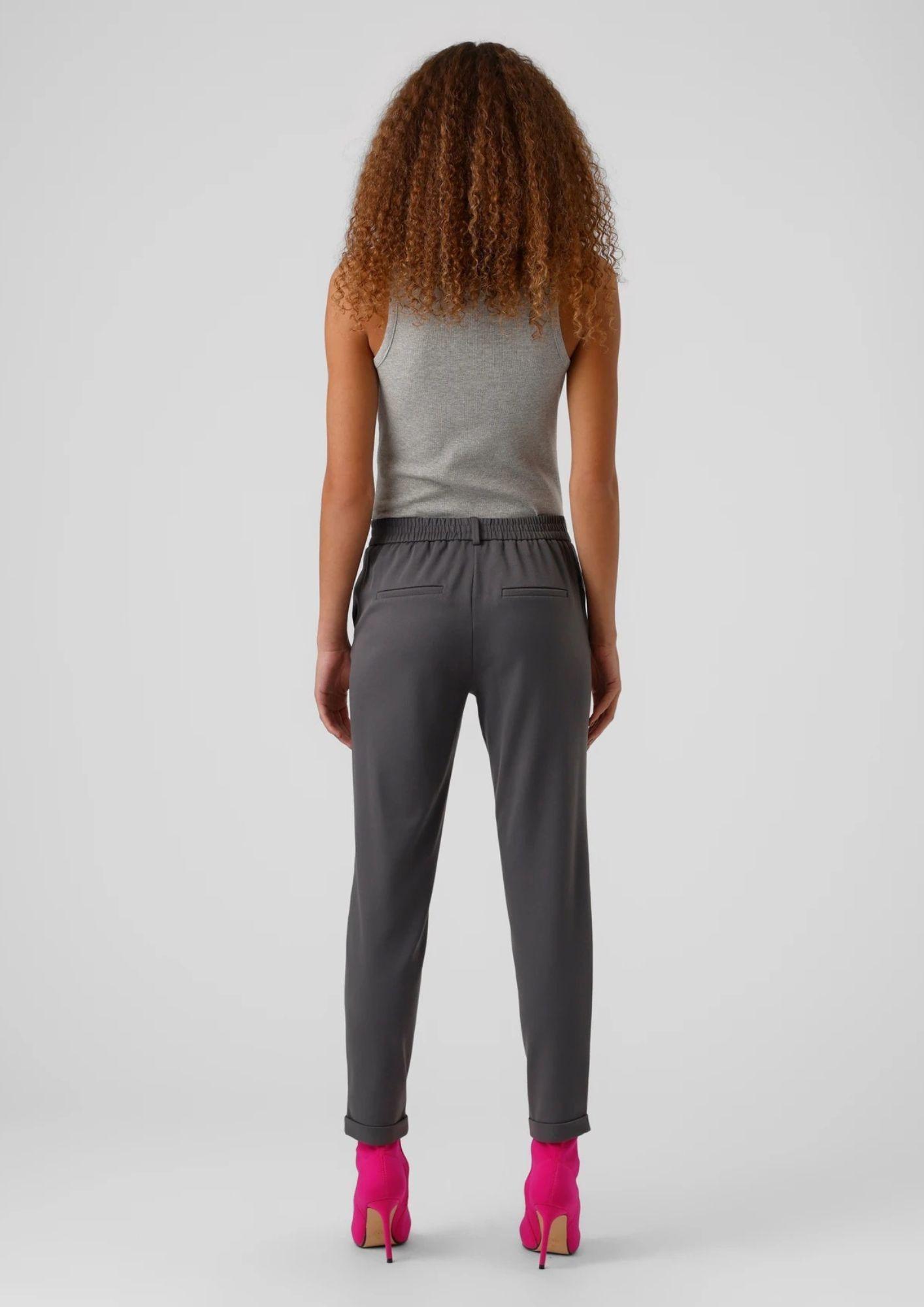 Vero Moda Pantaloni Donna Maya A Vita Media Grigio Asfalto