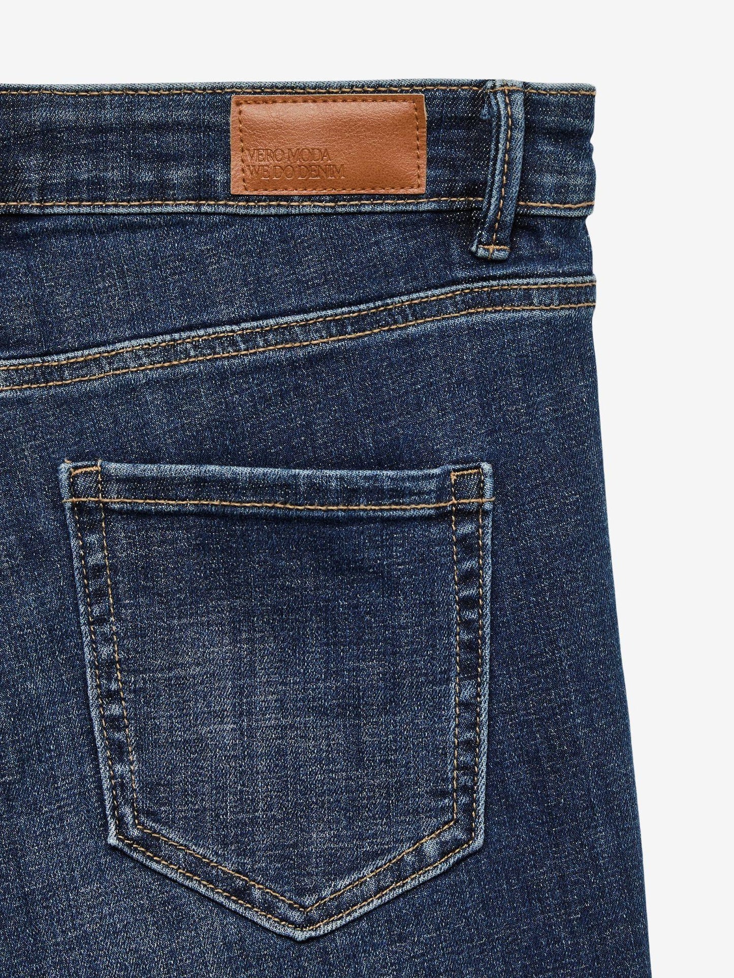 Vero Moda Jeans Donna Flash A Vita Media Flared Fit Dark Blue Denim