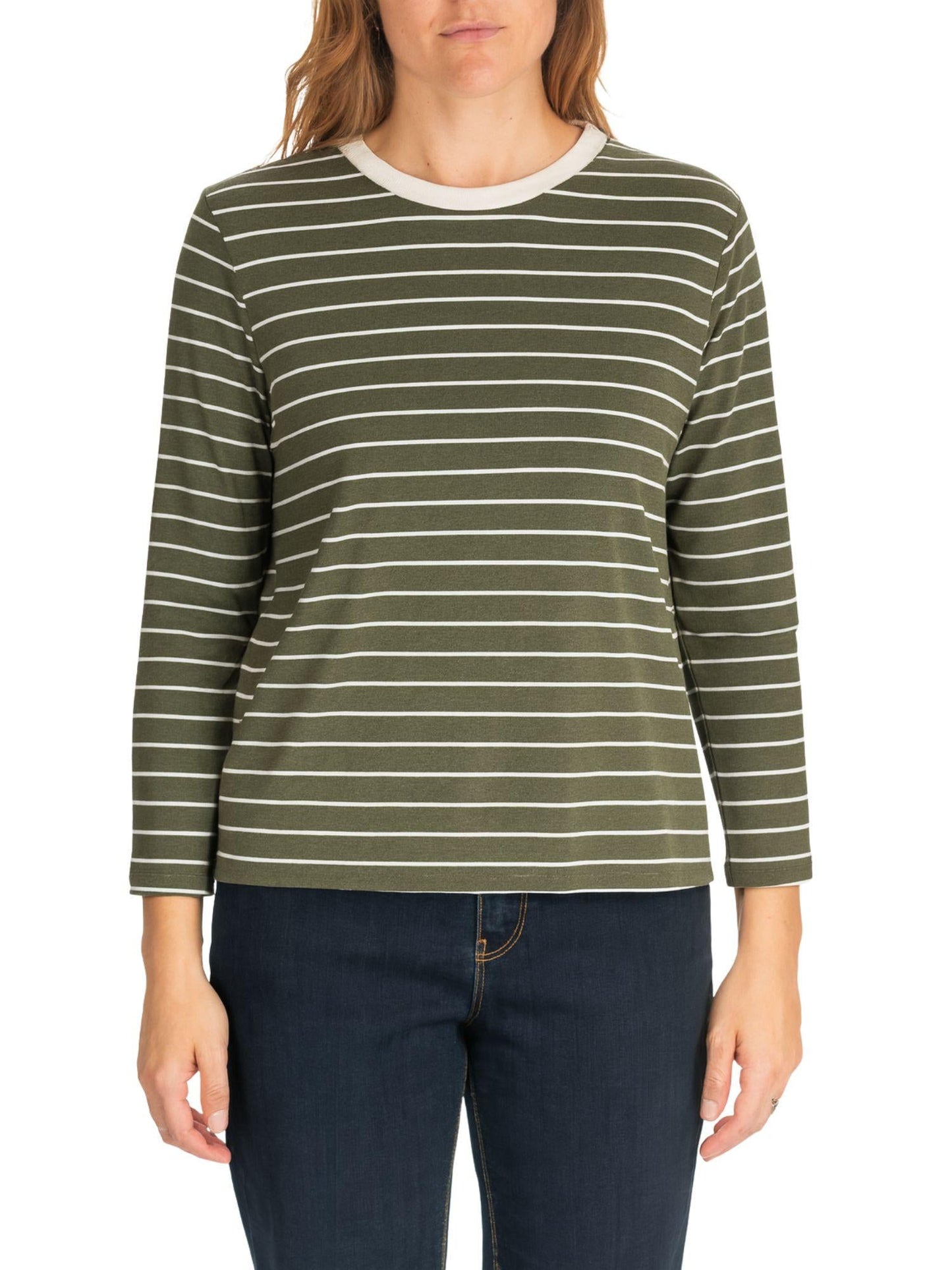 Diana Gallesi T-Shirt Donna Militare e Bianco Latte