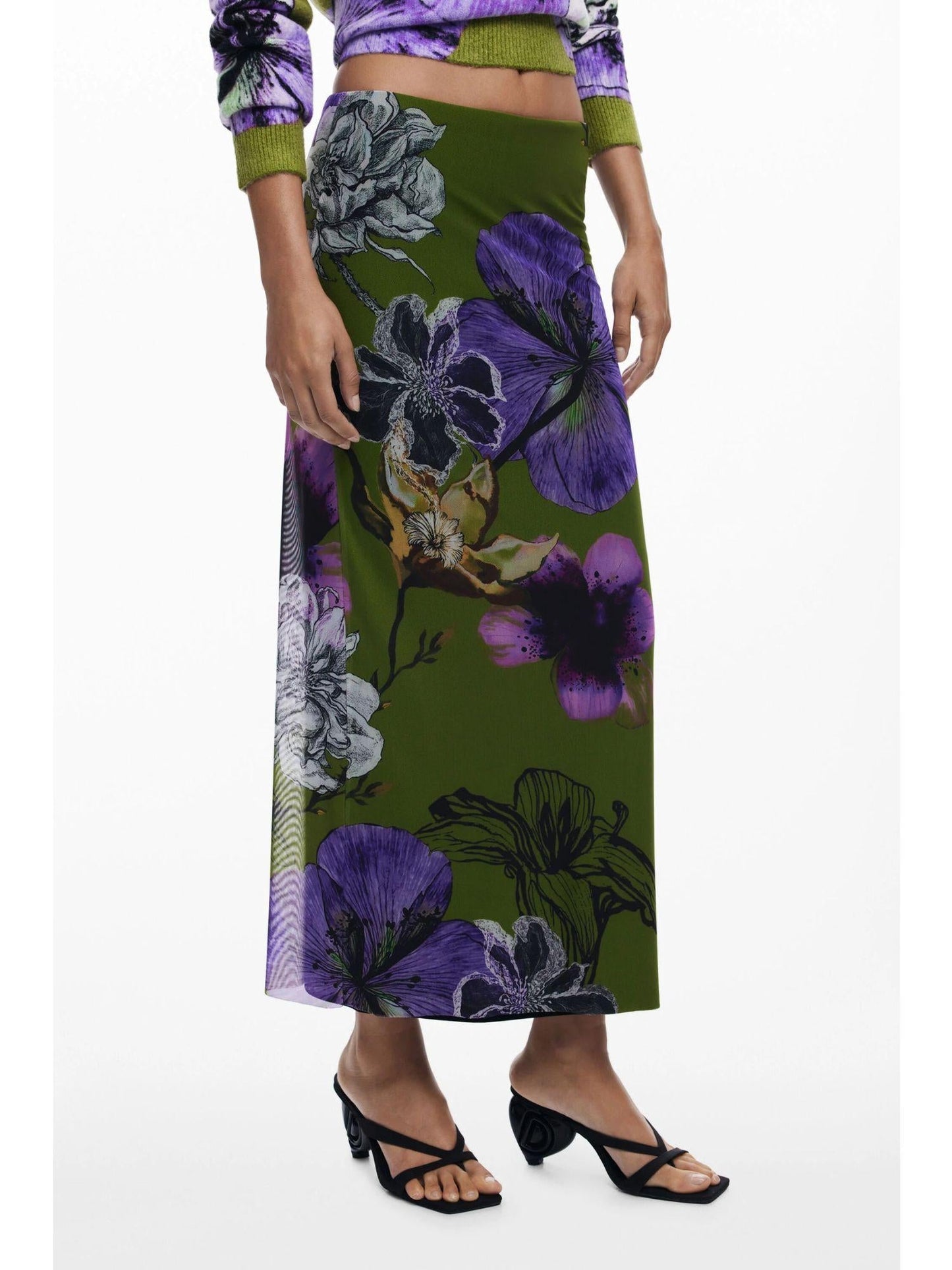 Desigual Gonna disegnata da Mr. Christian Lacroix Donna Verde