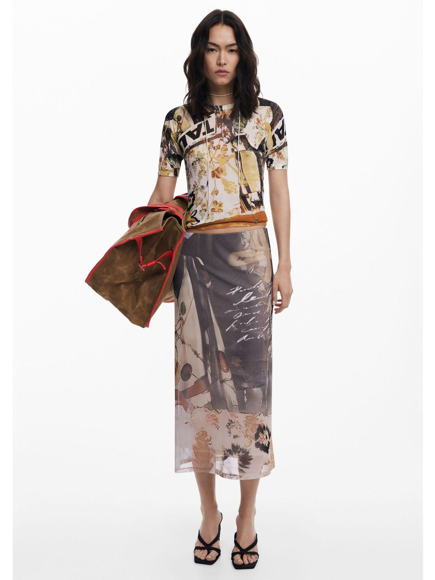 Desigual Gonna in tulle collage Donna