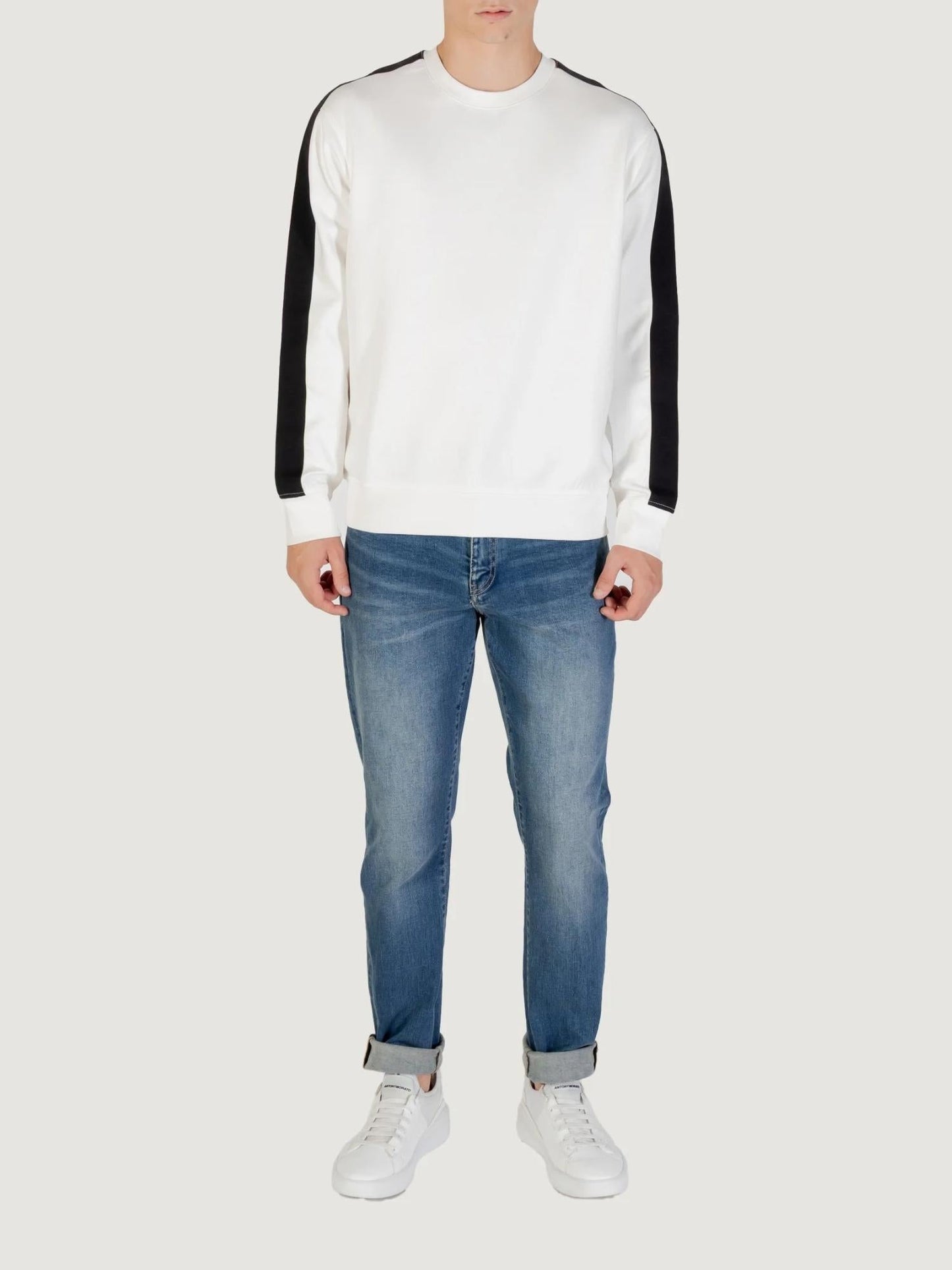 Armani Exchange Felpa Uomo Girocollo Bianco