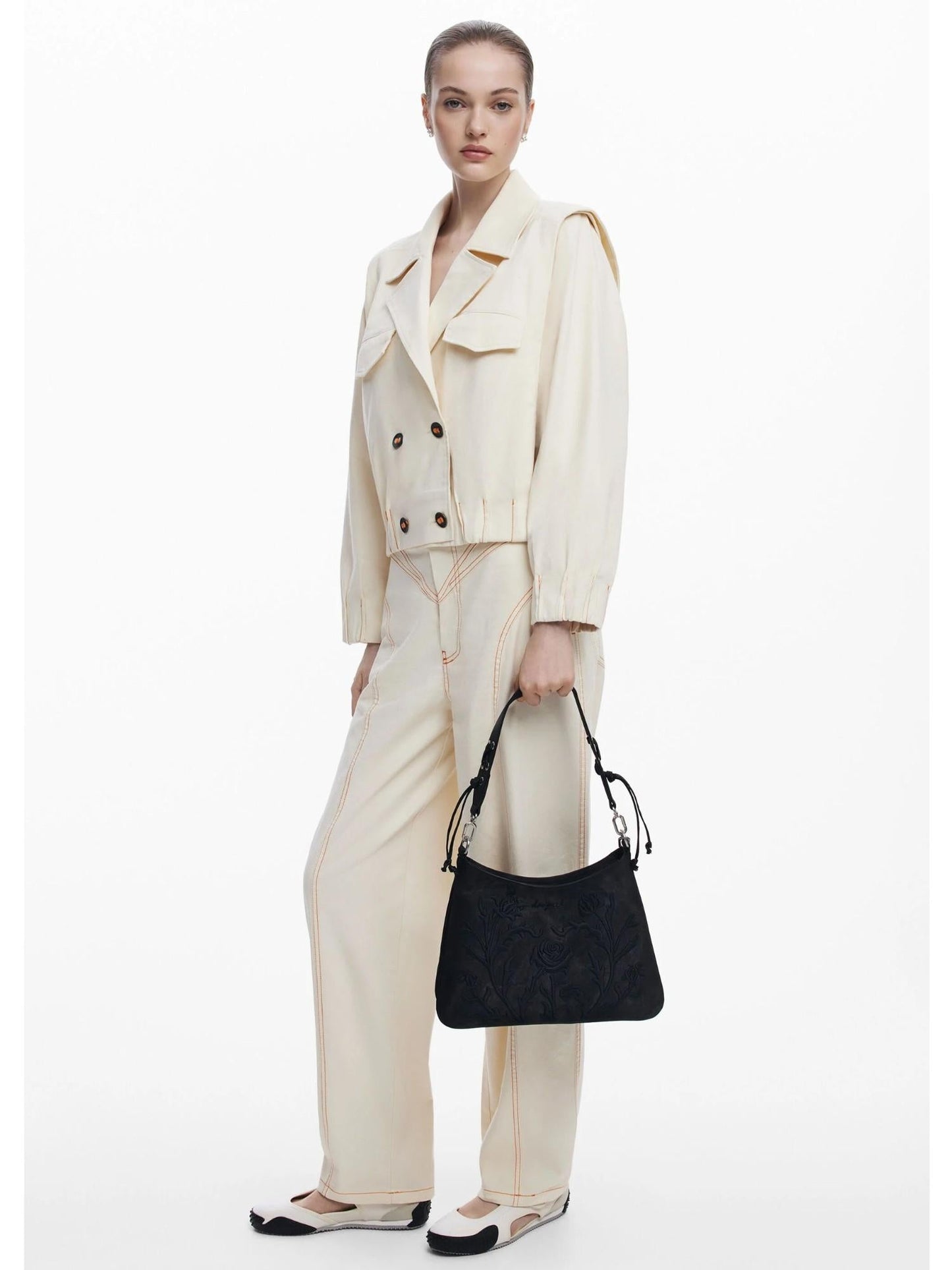 Desigual Borsa piccola con incisioni 3D Donna Nero