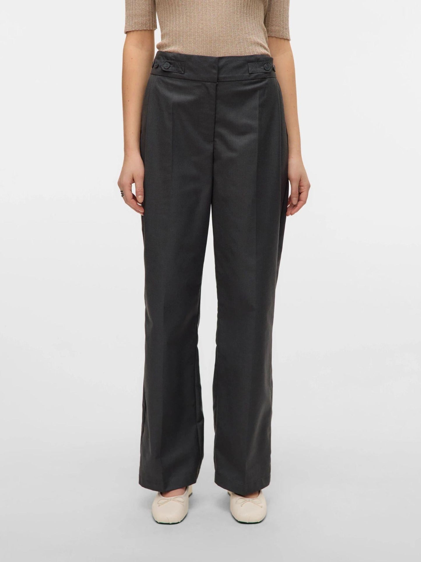 Vero Moda Pantaloni Formali Donna Nikki Dark Grey Melange