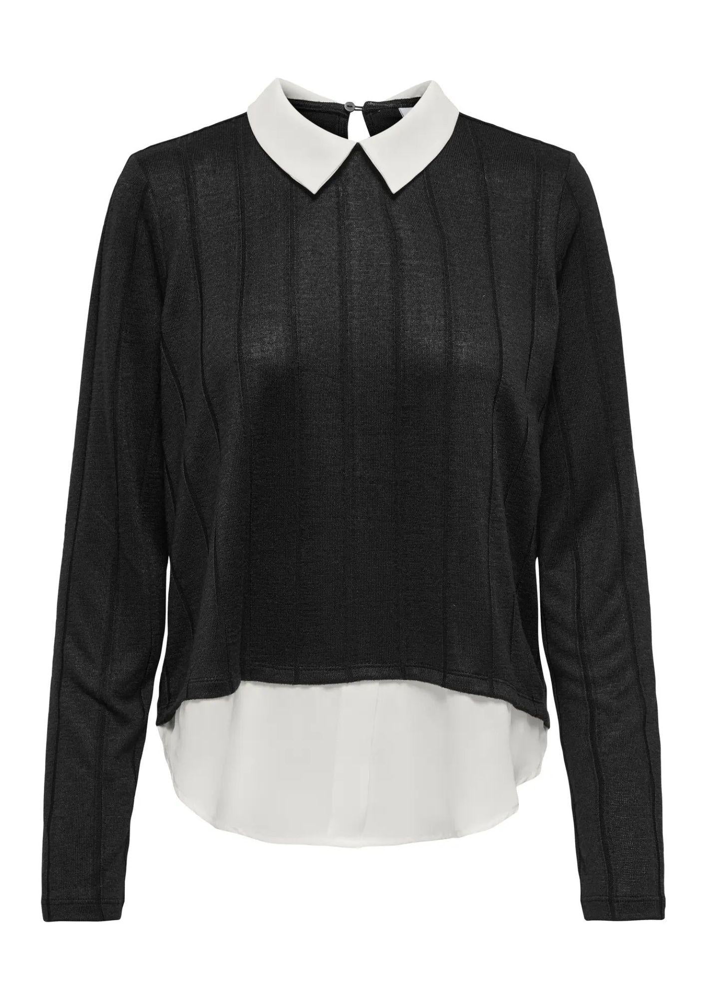 Jacqueline De Yong Top Donna Tonsy Nera