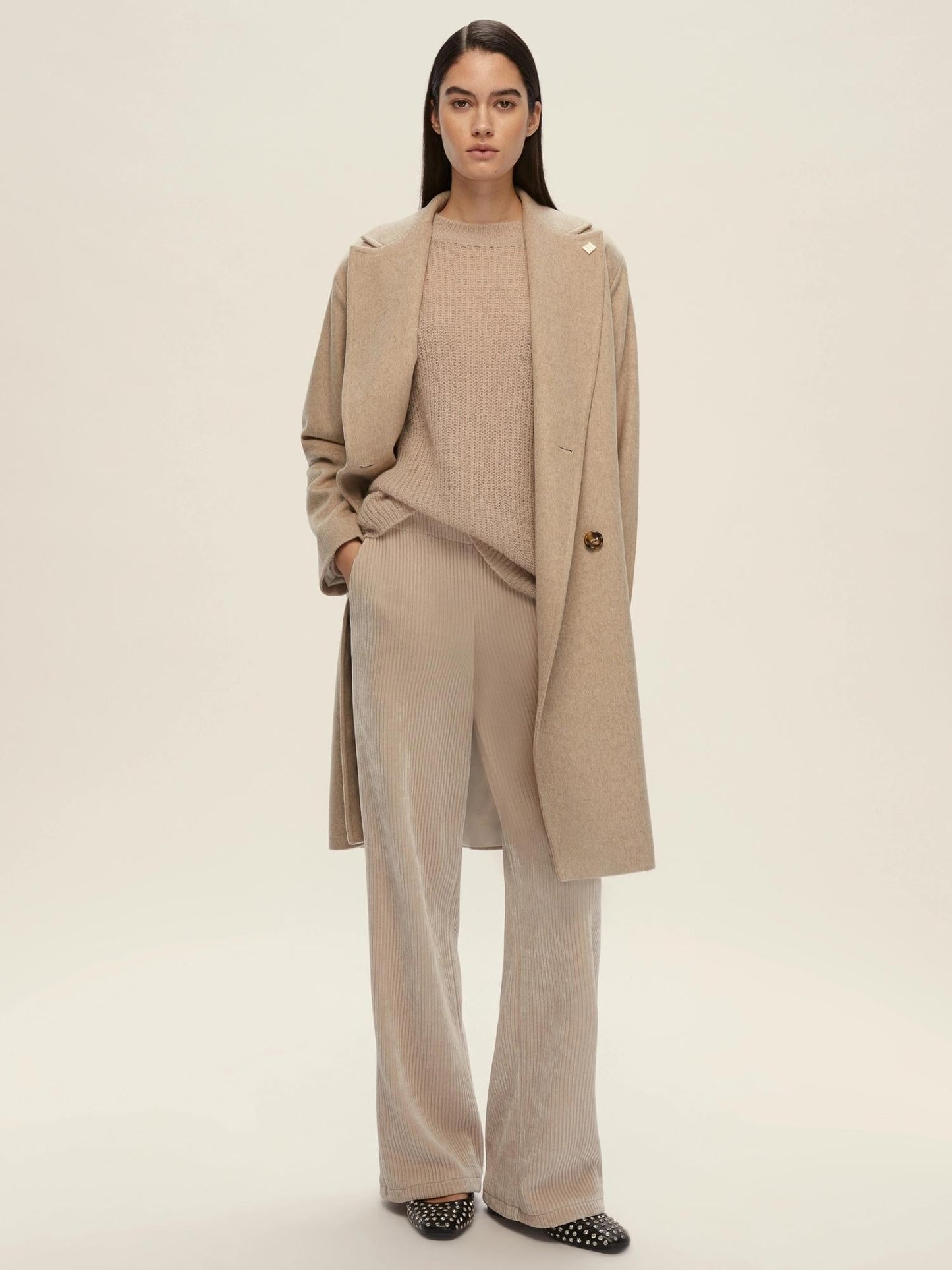 Emme Marella Maglia in misto alpaca Donna Doccia Ecru