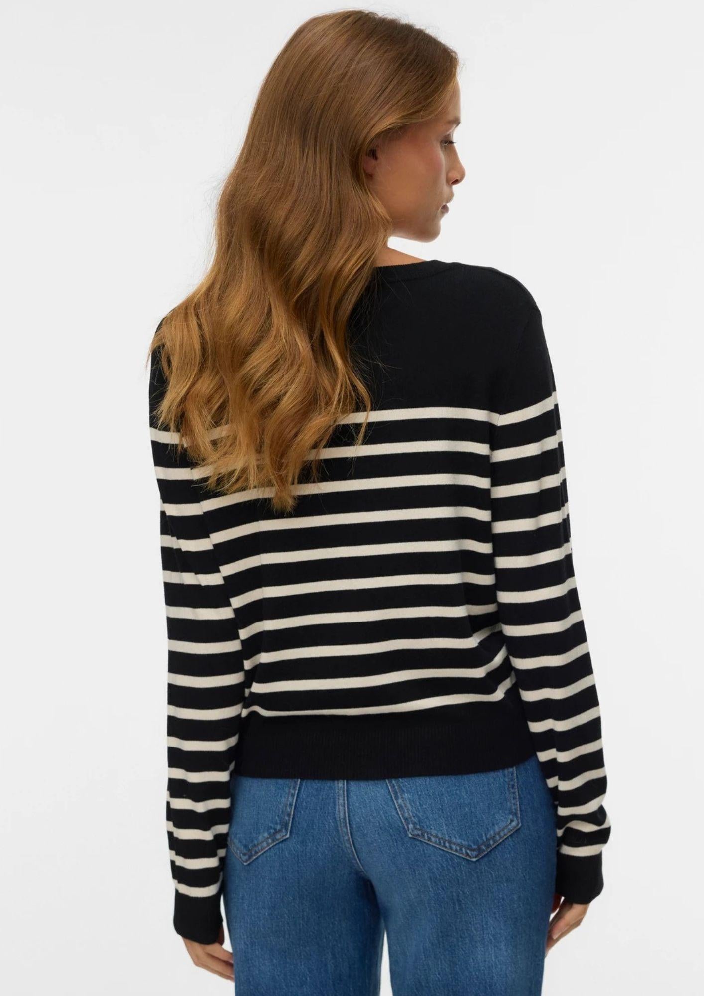 Vero Moda Cardigan Donna Nero e Bianco