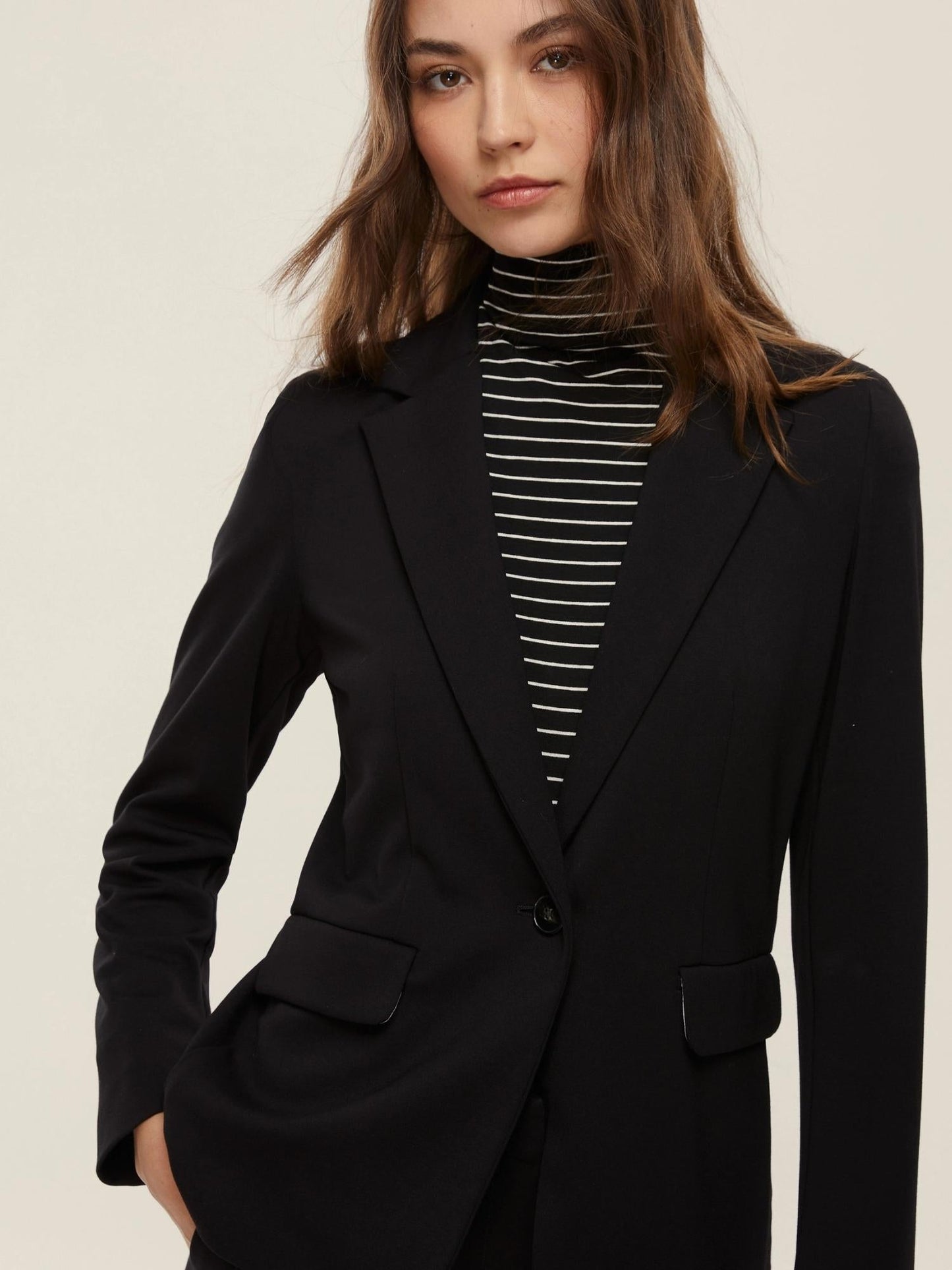 Emme Marella Giacca Donna in jersey punto Milano Gamma Nero