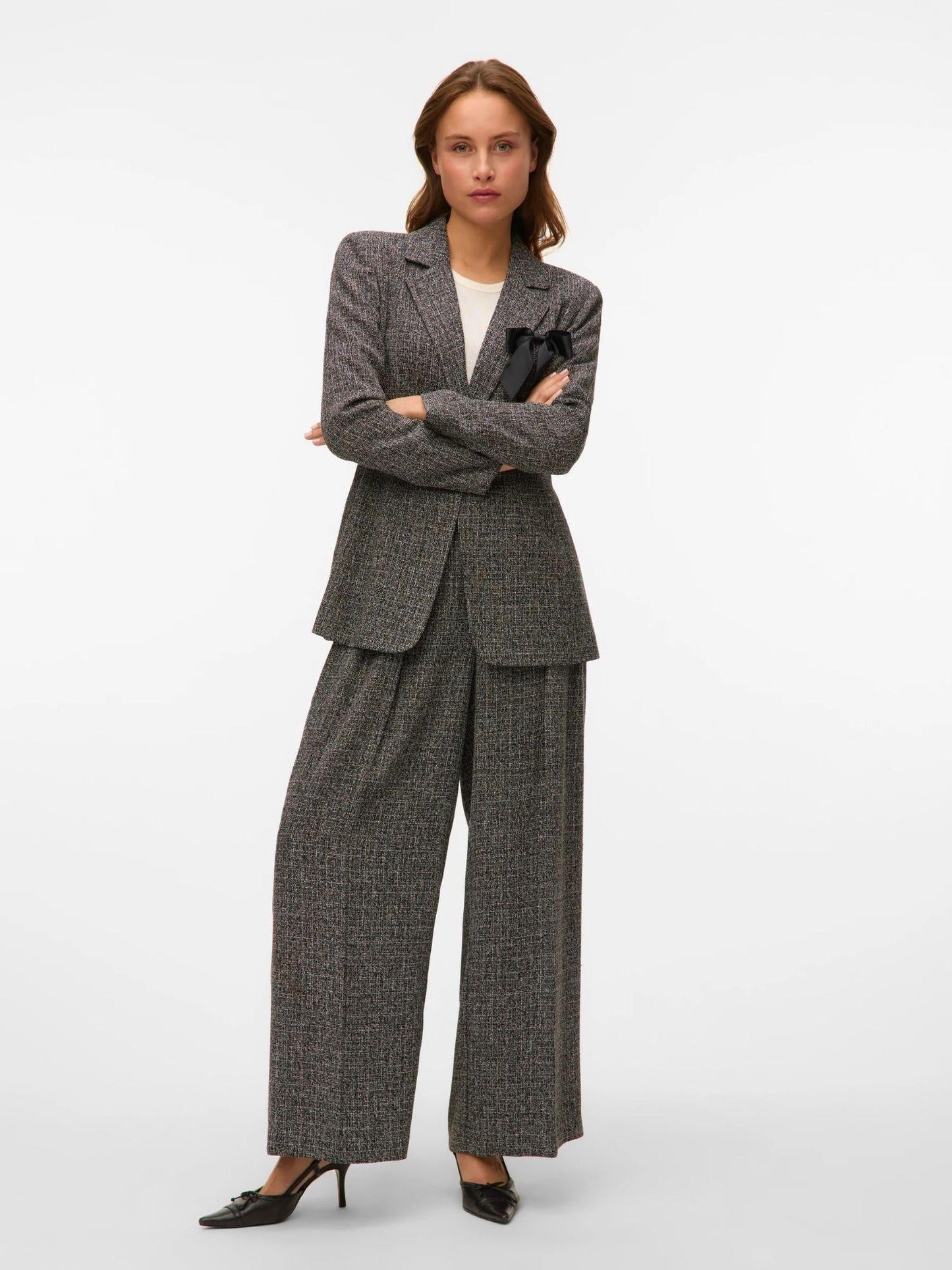 Vero Moda Pantaloni Formali Donna Perle Nero Sale E Pepe