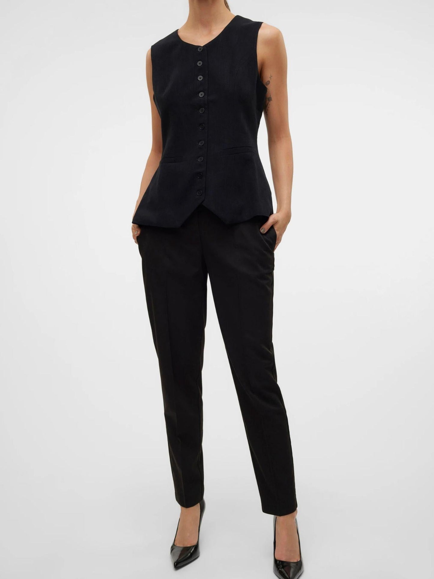 Vero Moda Pantaloni Formali Donna Nila Nero