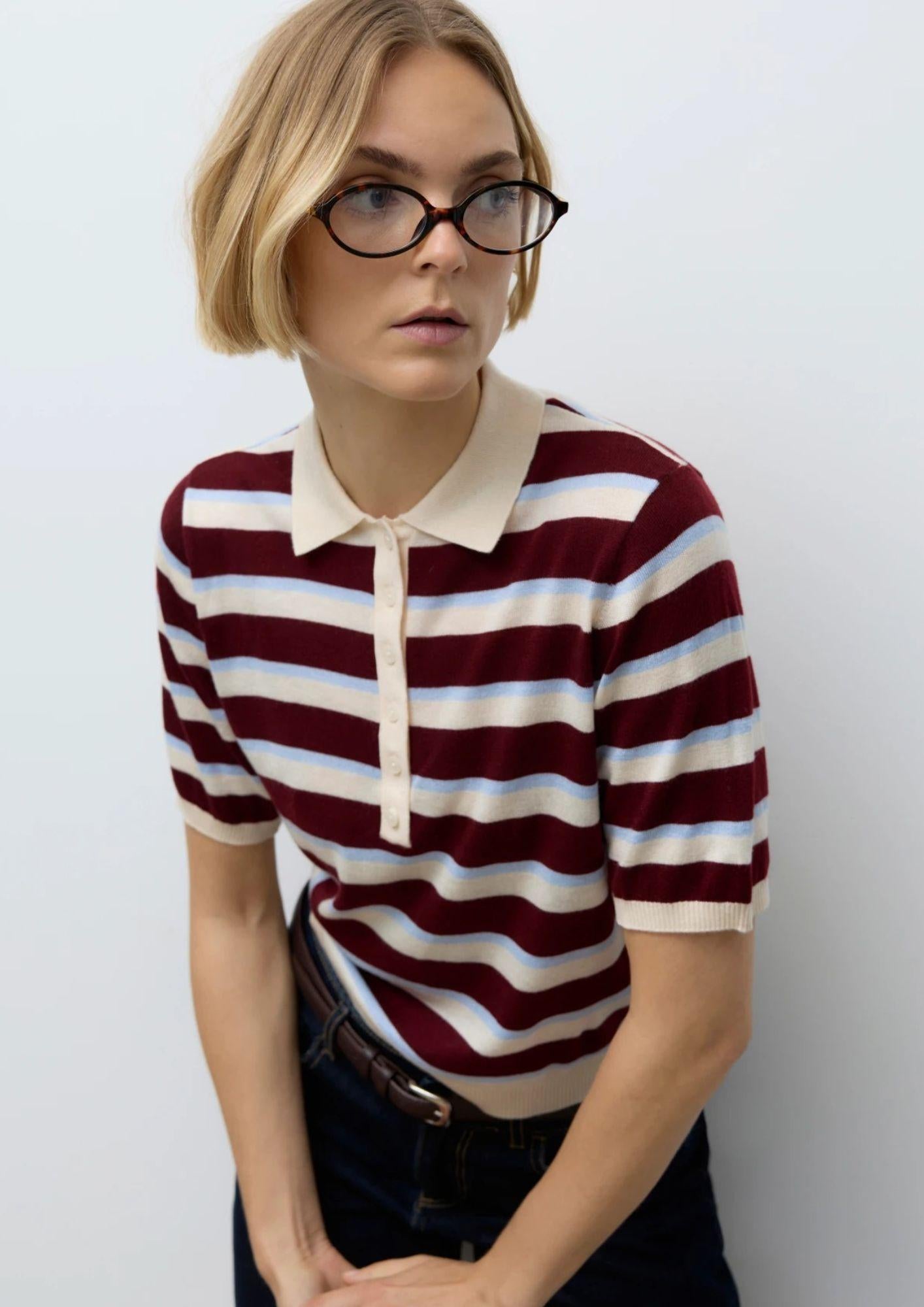 Aware Maglione Donna Sikita Bianco Betulla a Righe