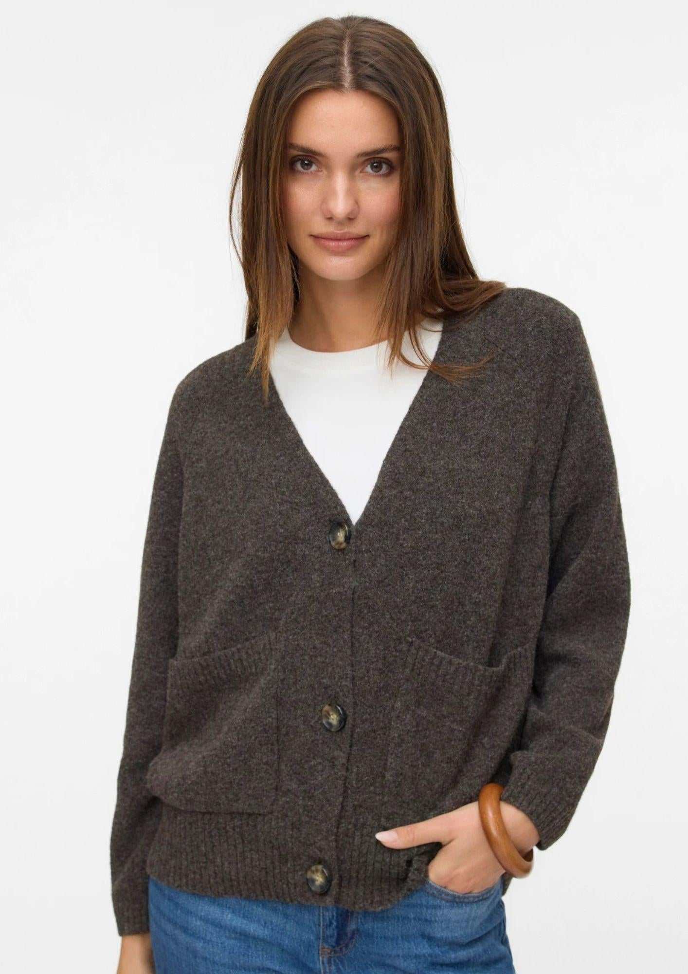 Vero Moda Cardigan Donna Boom Marrone