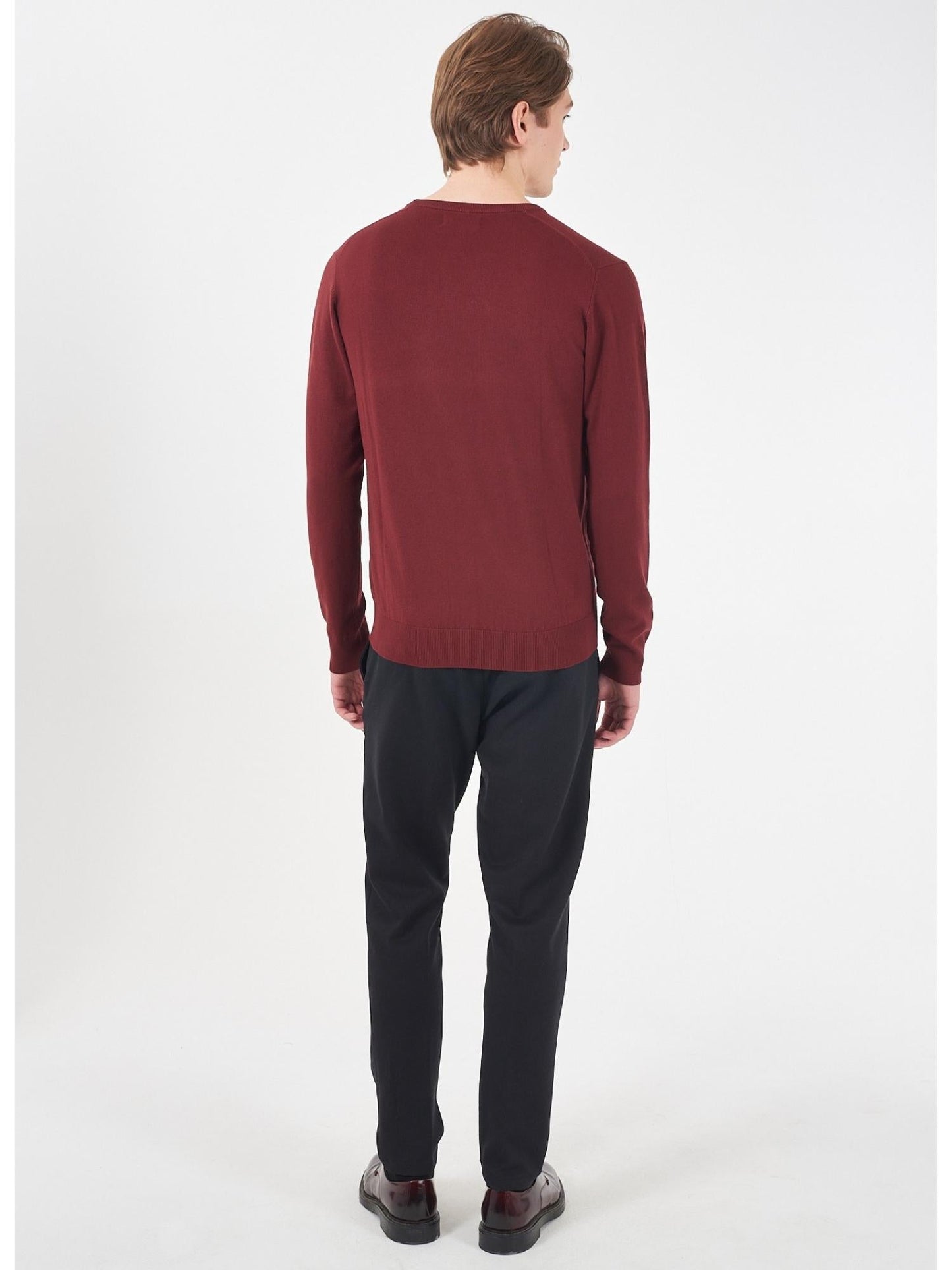 Yes Zee Maglia Girocollo Uomo Bordeaux