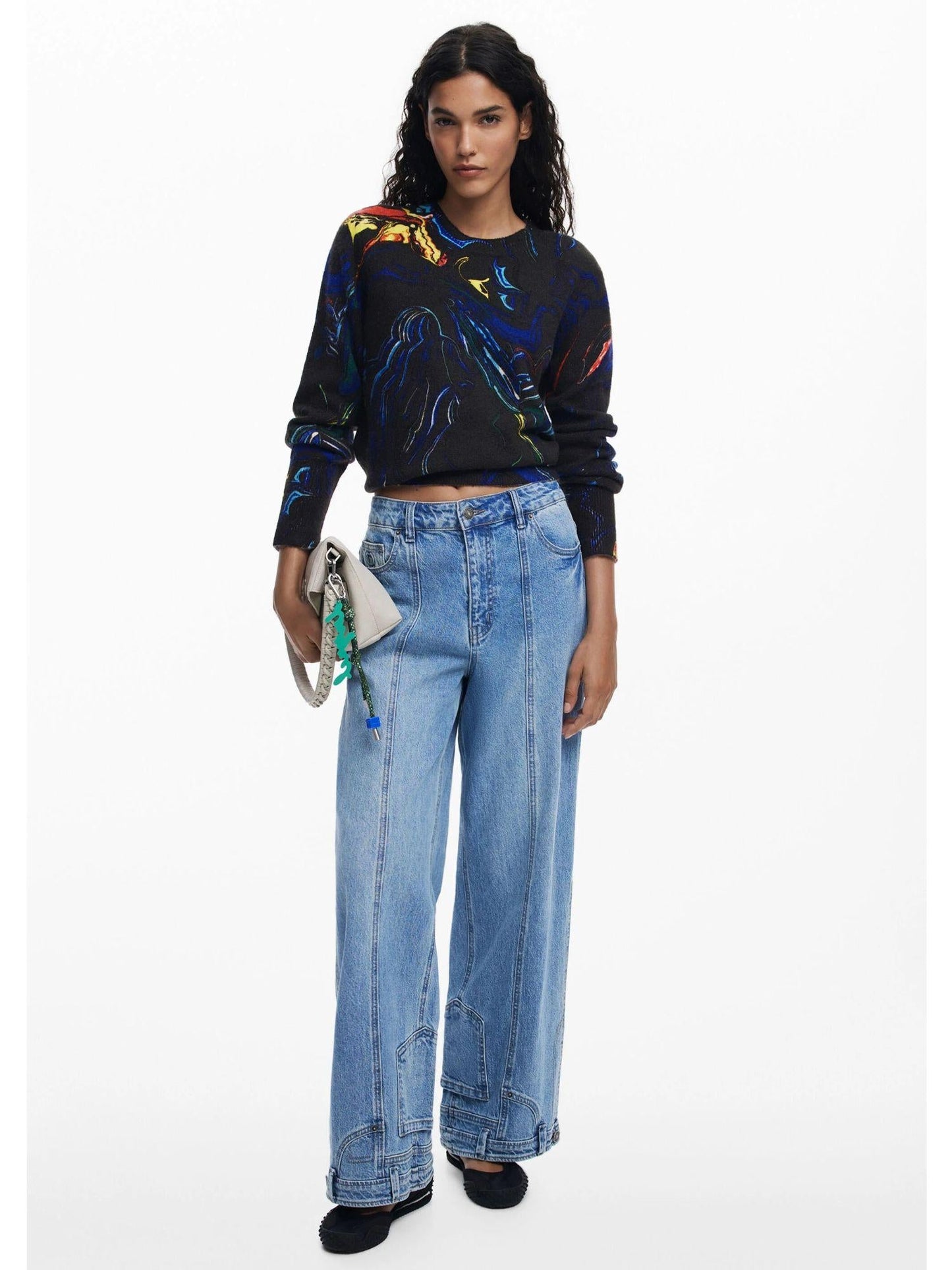 Desigual Maglione disegnato da Mr. Christian Lacroix Donna Nero