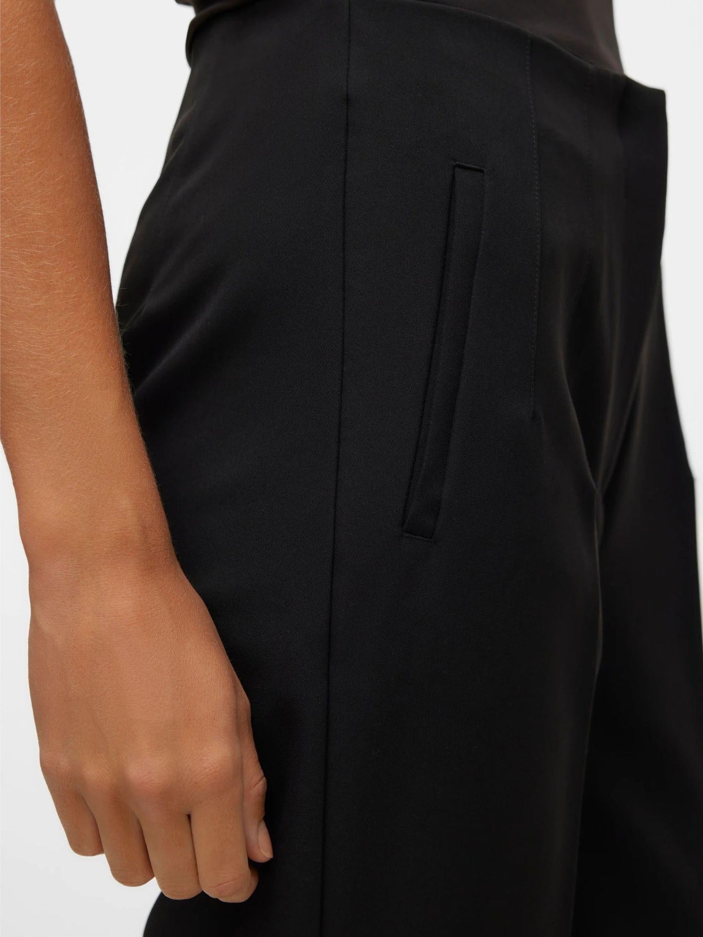 Vero Moda Pantaloni Donna Lina A Vita Alta Nero