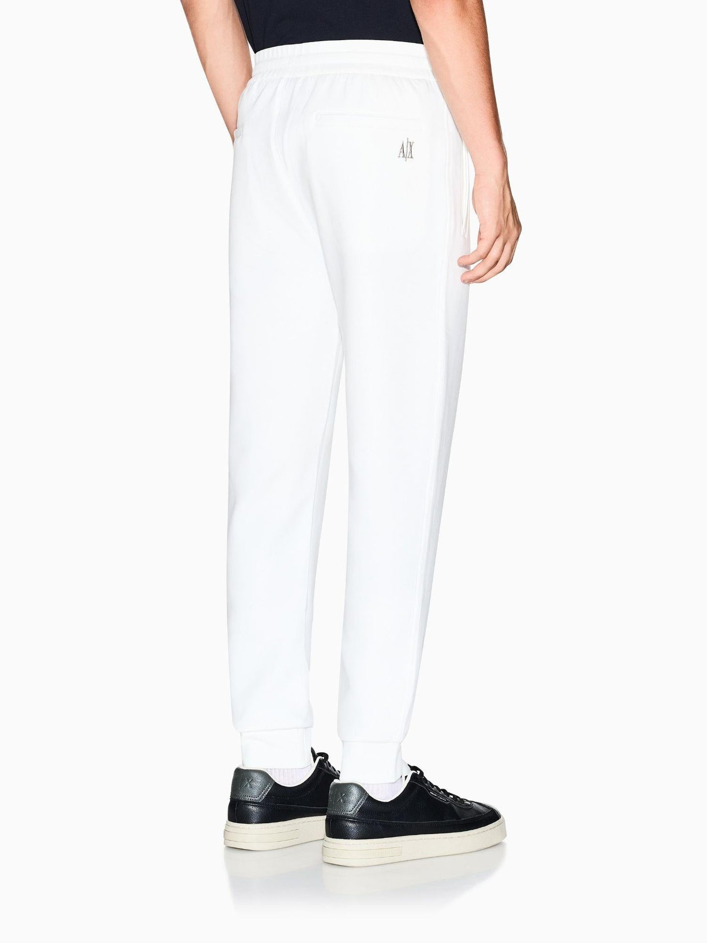 Armani Exchange Pantaloni jogger con logo sul retro Uomo Bianco