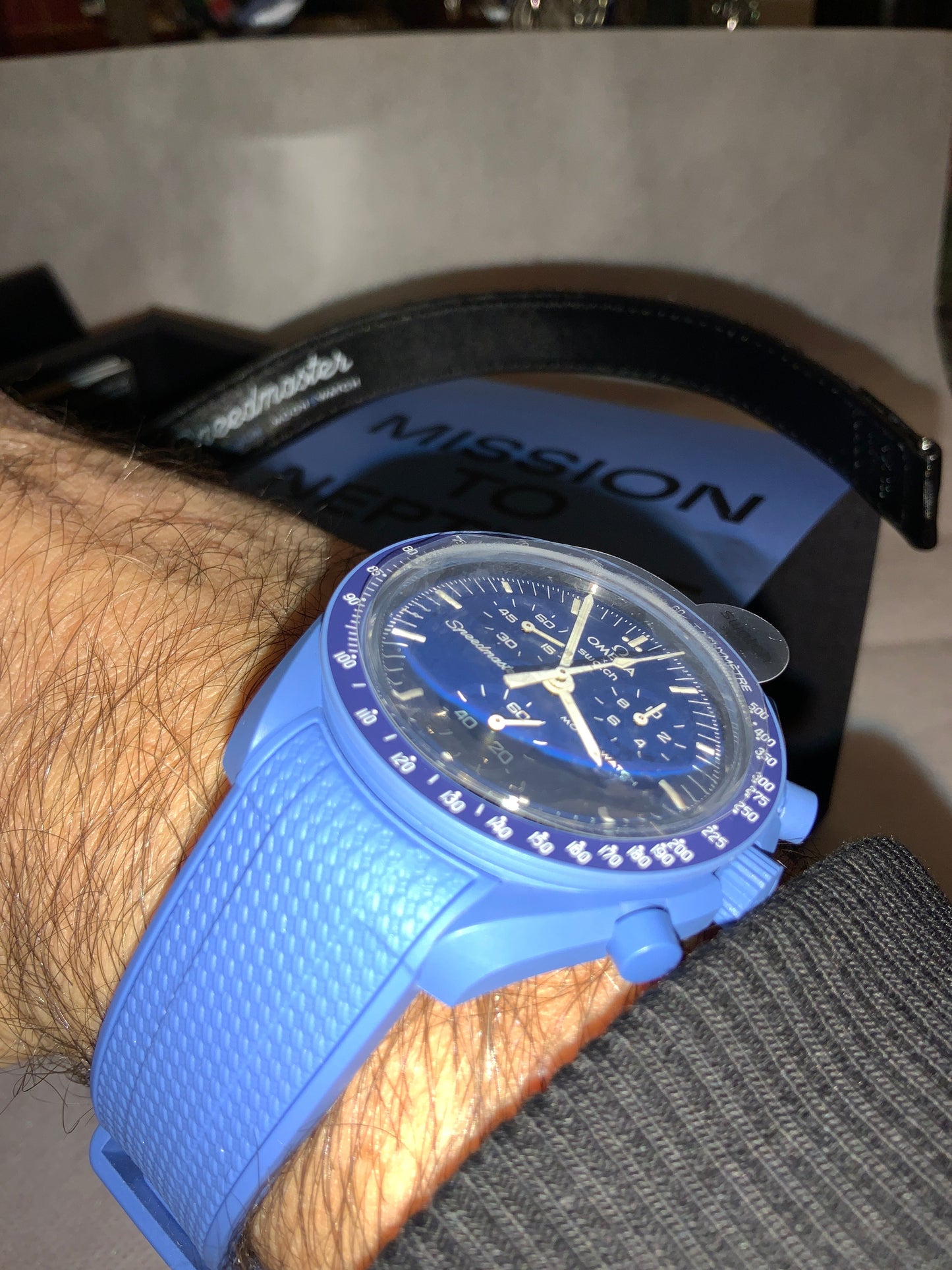 Cinturini silicone avvolgenti CARBON da 20mm per Omega x Swatch