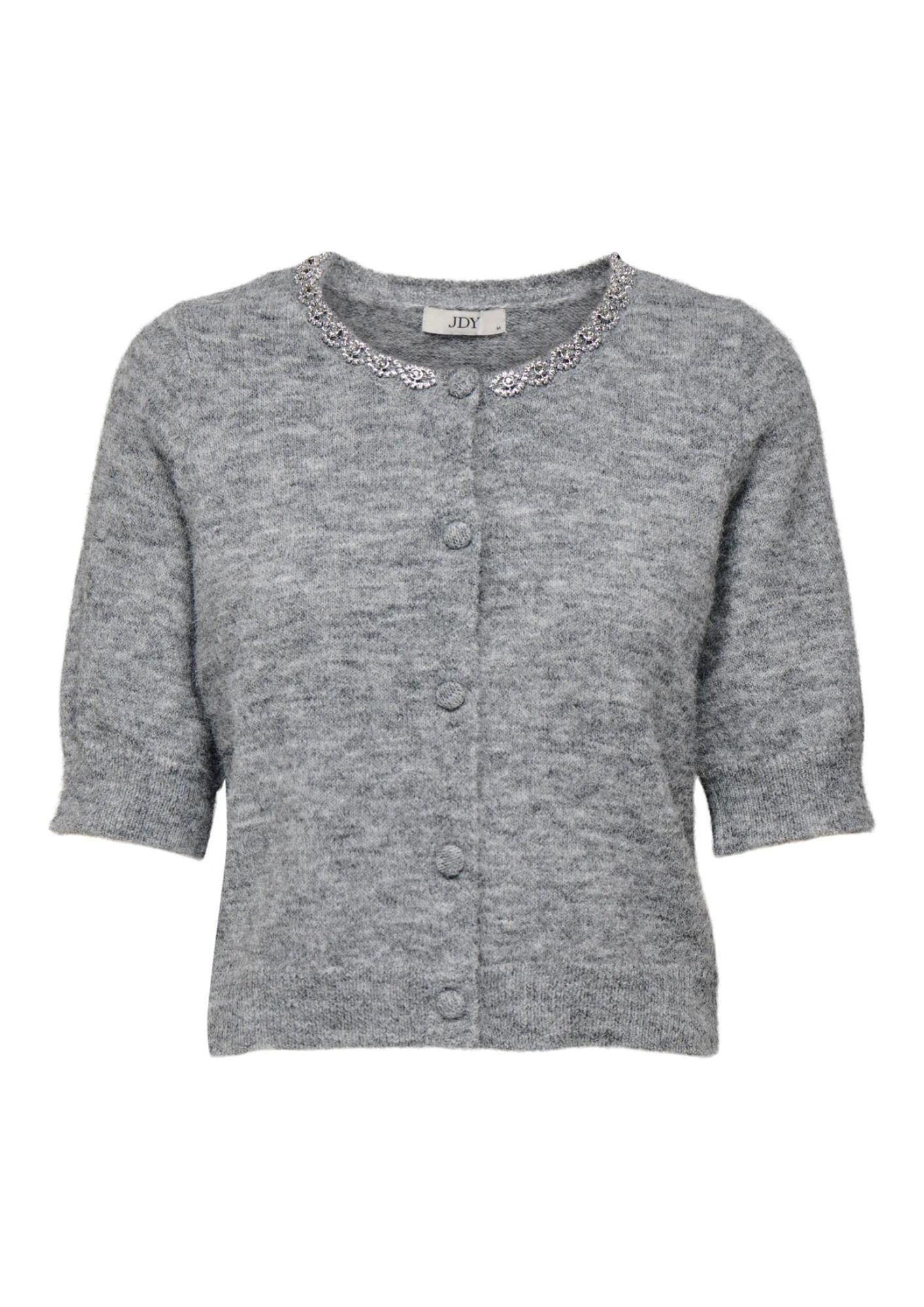 Jacqueline De Yong Cardigan Donna Alva Grigio
