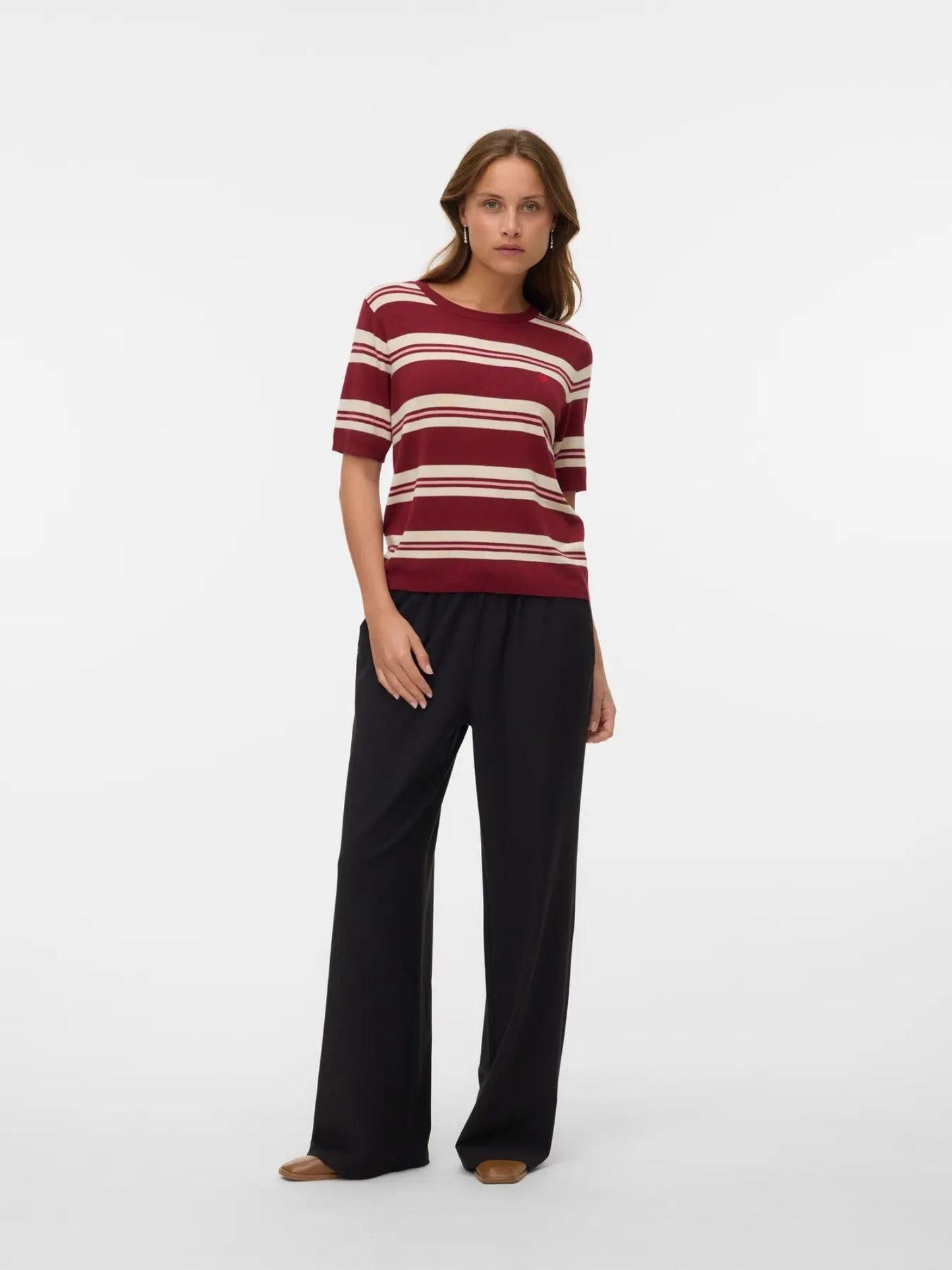 Vero Moda Maglione Donna Carmelia In Maglia Syrah W. Rose Elegance Birch