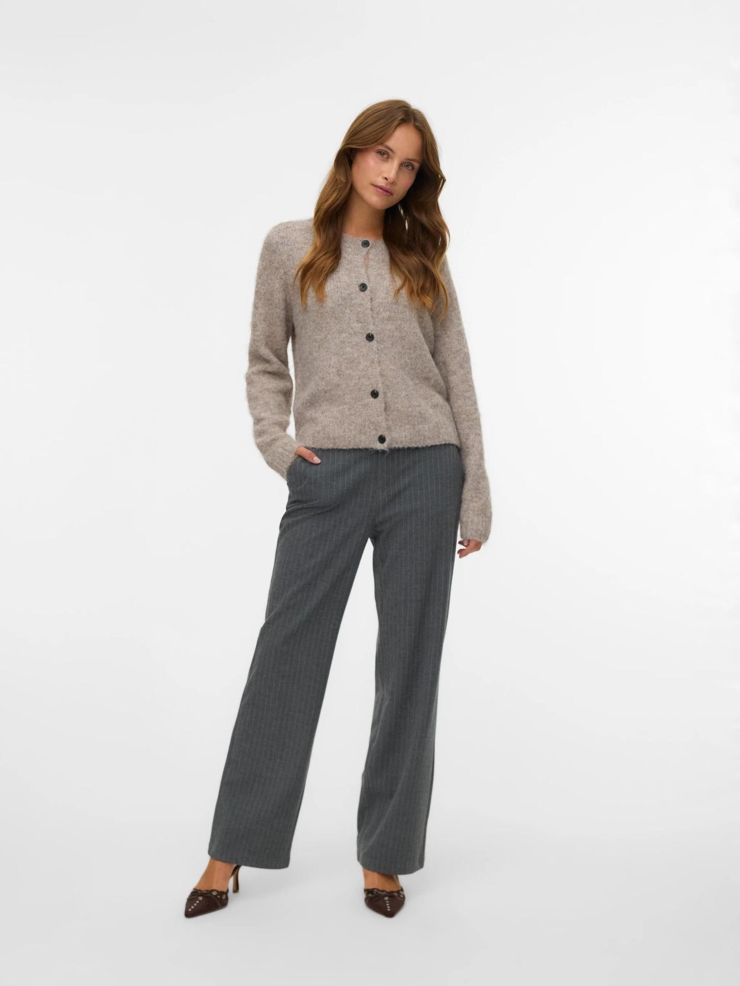 Vero Moda Pantalone Donna Maya Medium Grey Melange