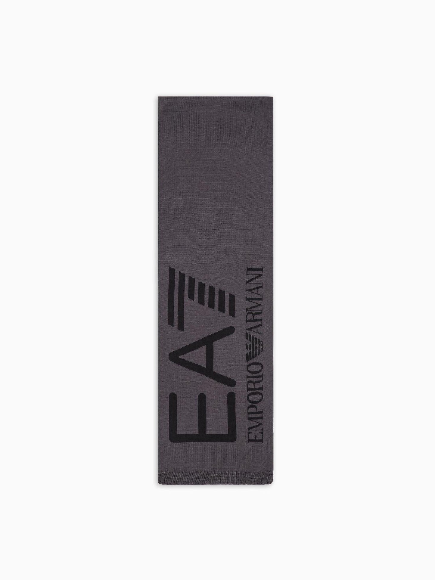 EA7 Emporio Armani Sciarpa Unisex Visibility Con Maxi Logo EA7 Grigio