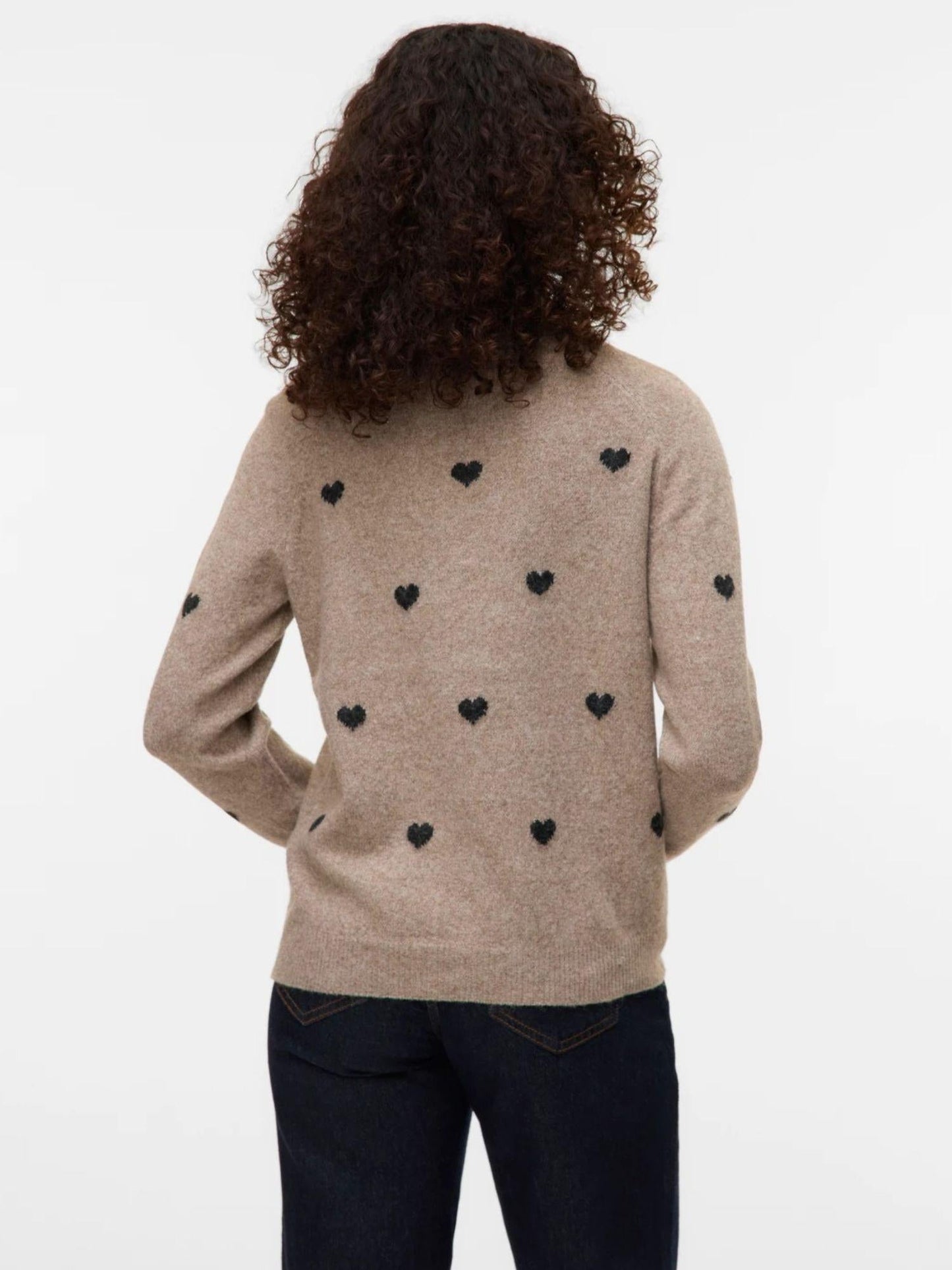 Vero Moda Maglione Donna Doffy Beige E Nero