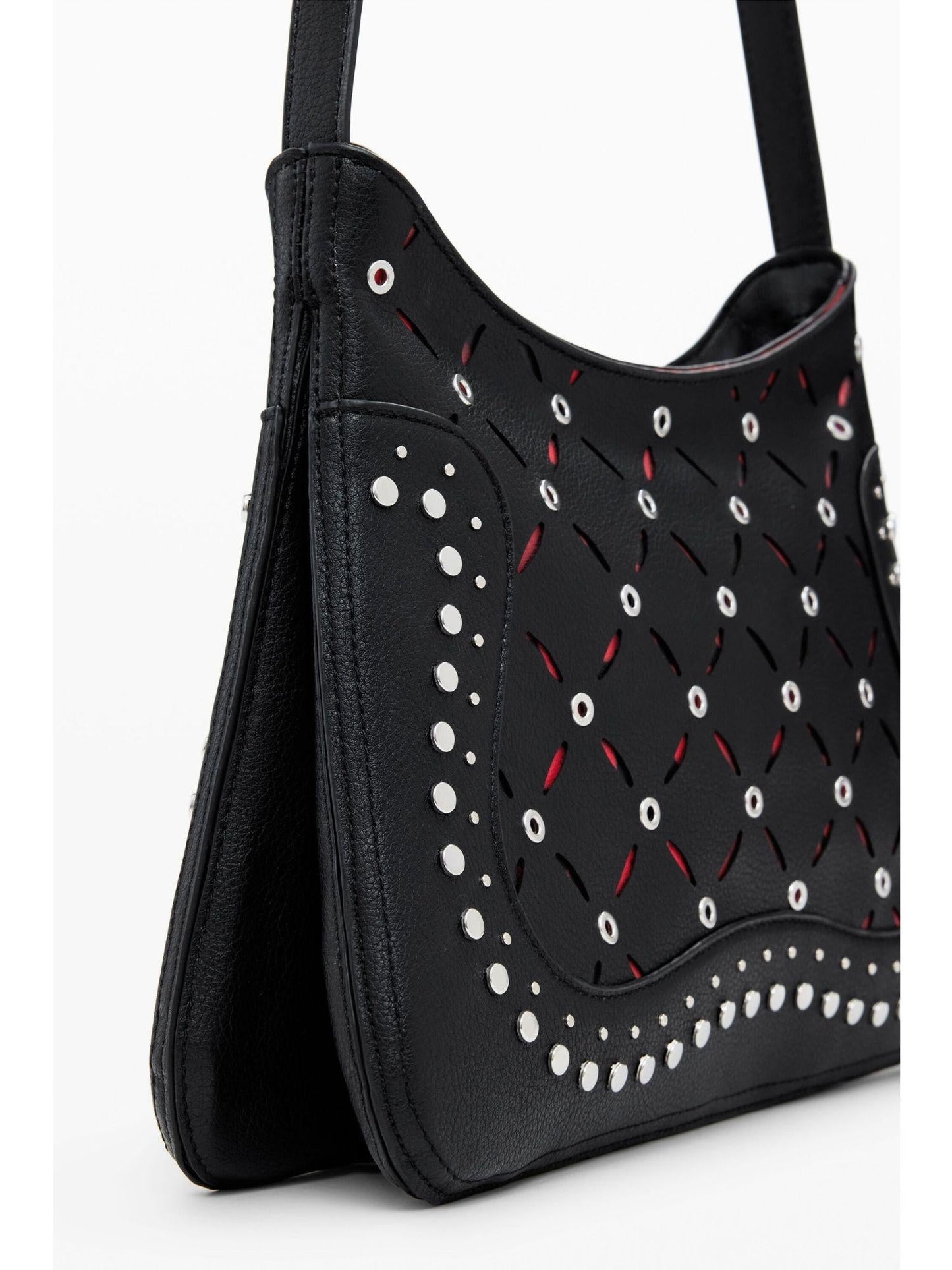 Desigual Borsa piccola effetto pelle traforata Donna Nero