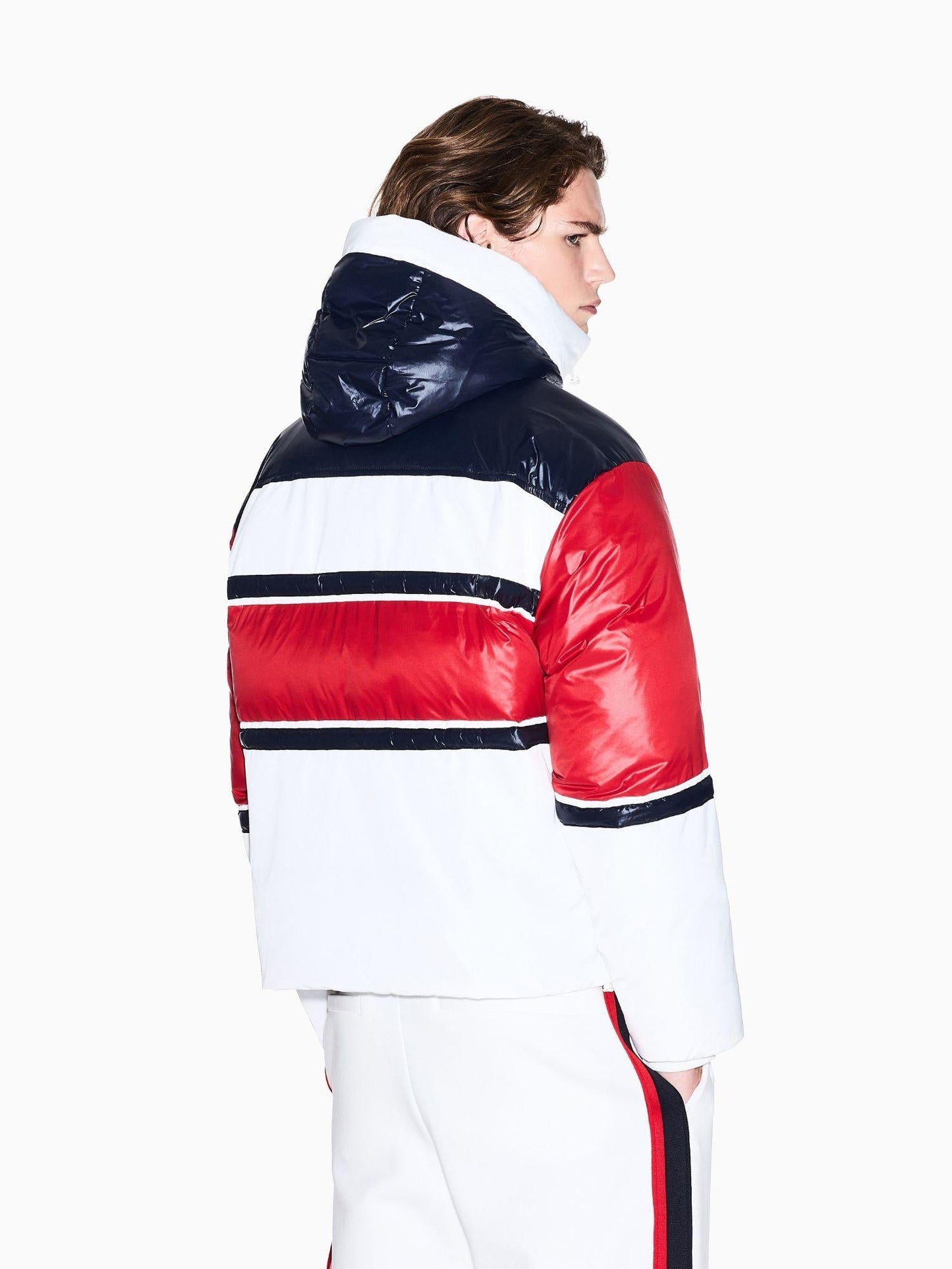 Armani Exchange Giubbotto Uomo con Bande a Contrasto Bianco