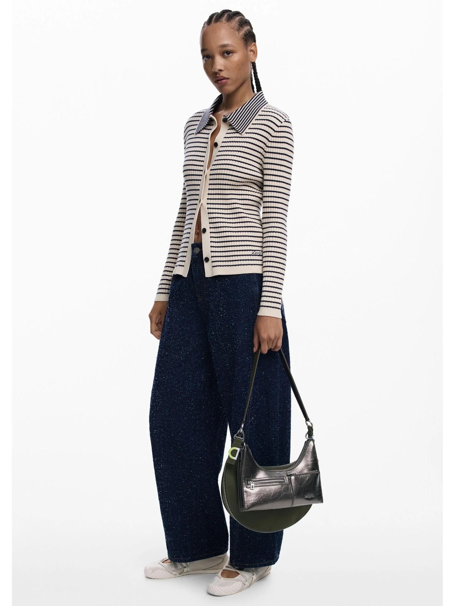 Desigual Borsa media bicolore rimovibile Donna Verde