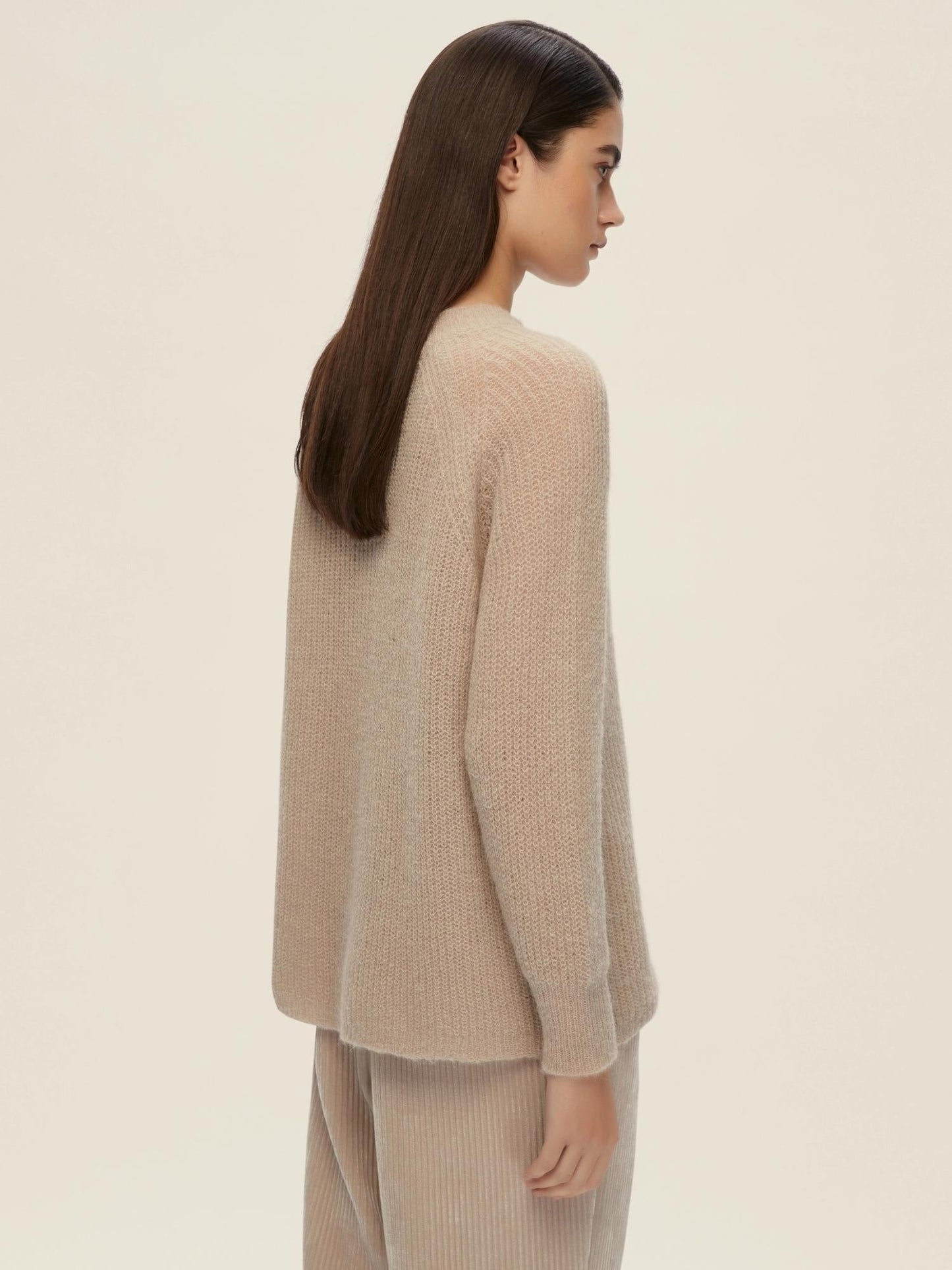 Emme Marella Maglia in misto alpaca Donna Doccia Ecru