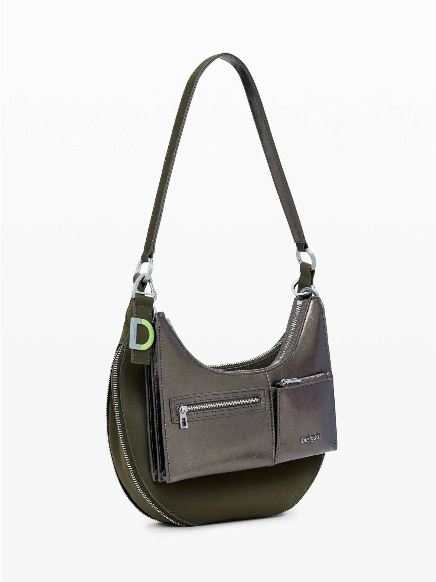 Desigual Borsa media bicolore rimovibile Donna Verde