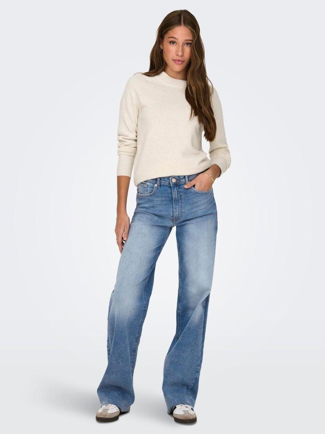 Only Pullover Donna Rica Beige