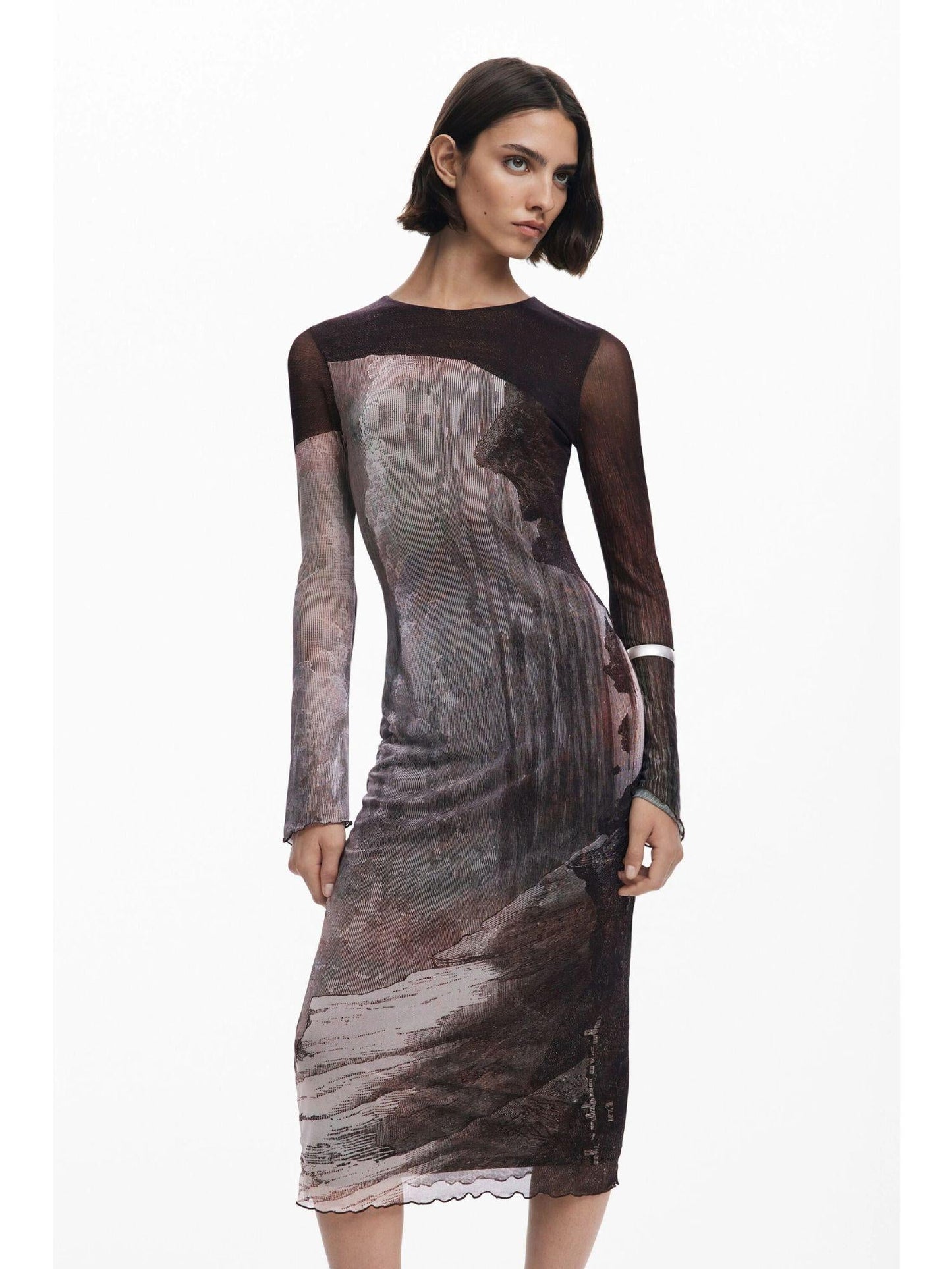 Desigual Vestito disegnato da Mr. Christian Lacroix Donna Marrone