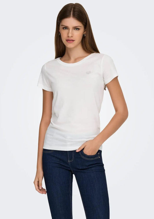 Jacqueline De Yong T-Shirt Donna Paris Bianco