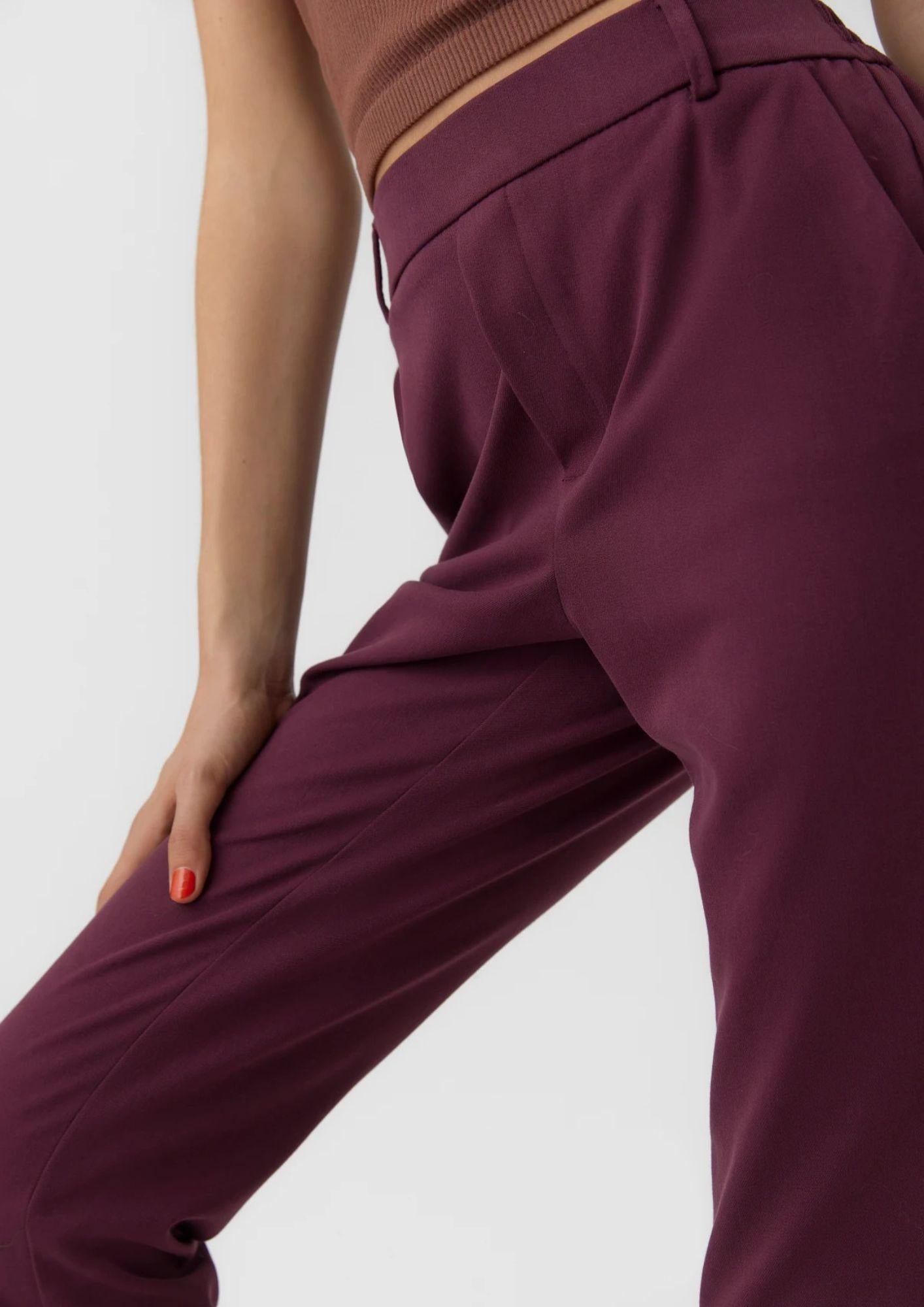 Vero Moda Pantaloni Donna Maya A Vita Media Viola