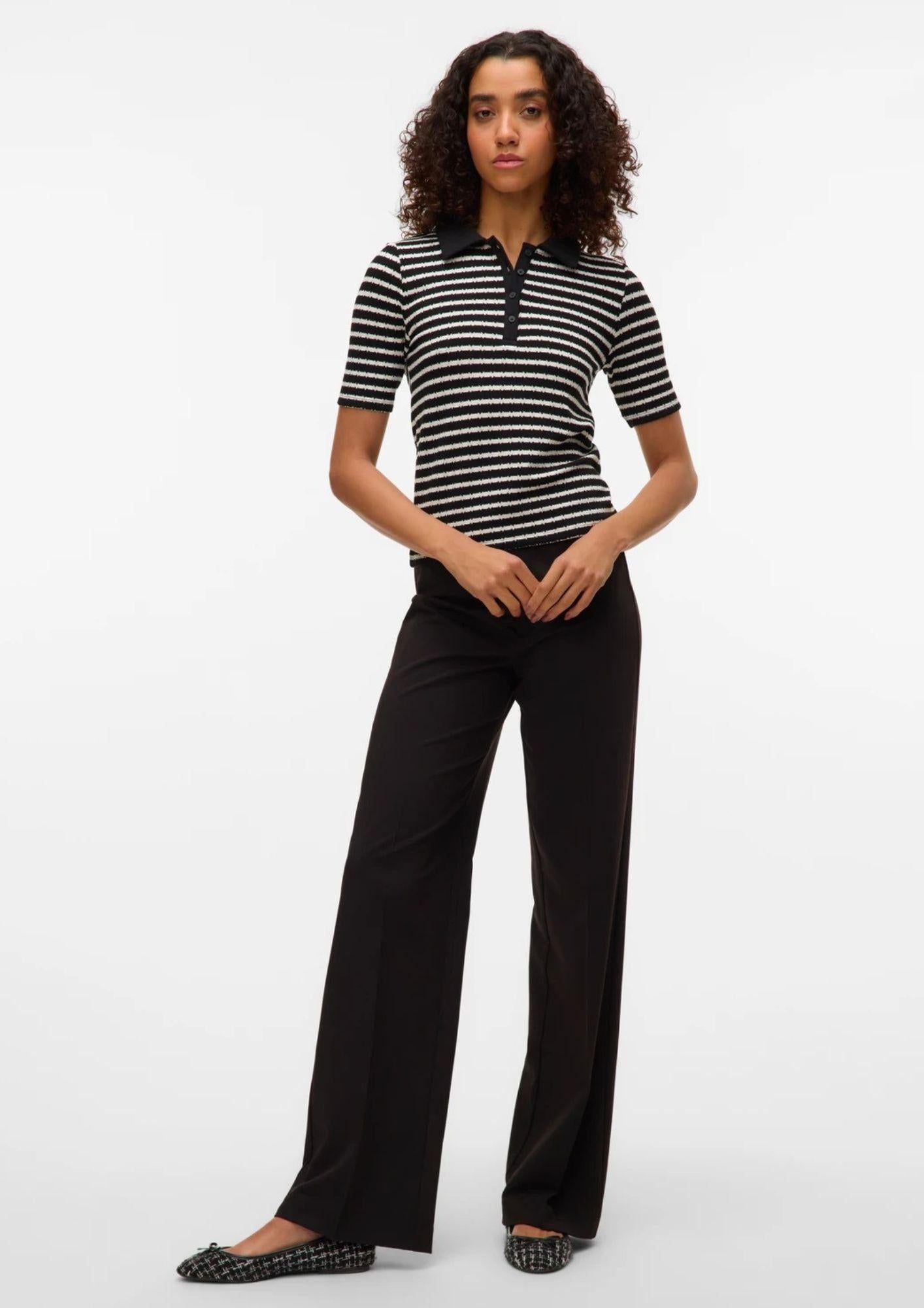Vero Moda Pantalone Donna Texas Nero