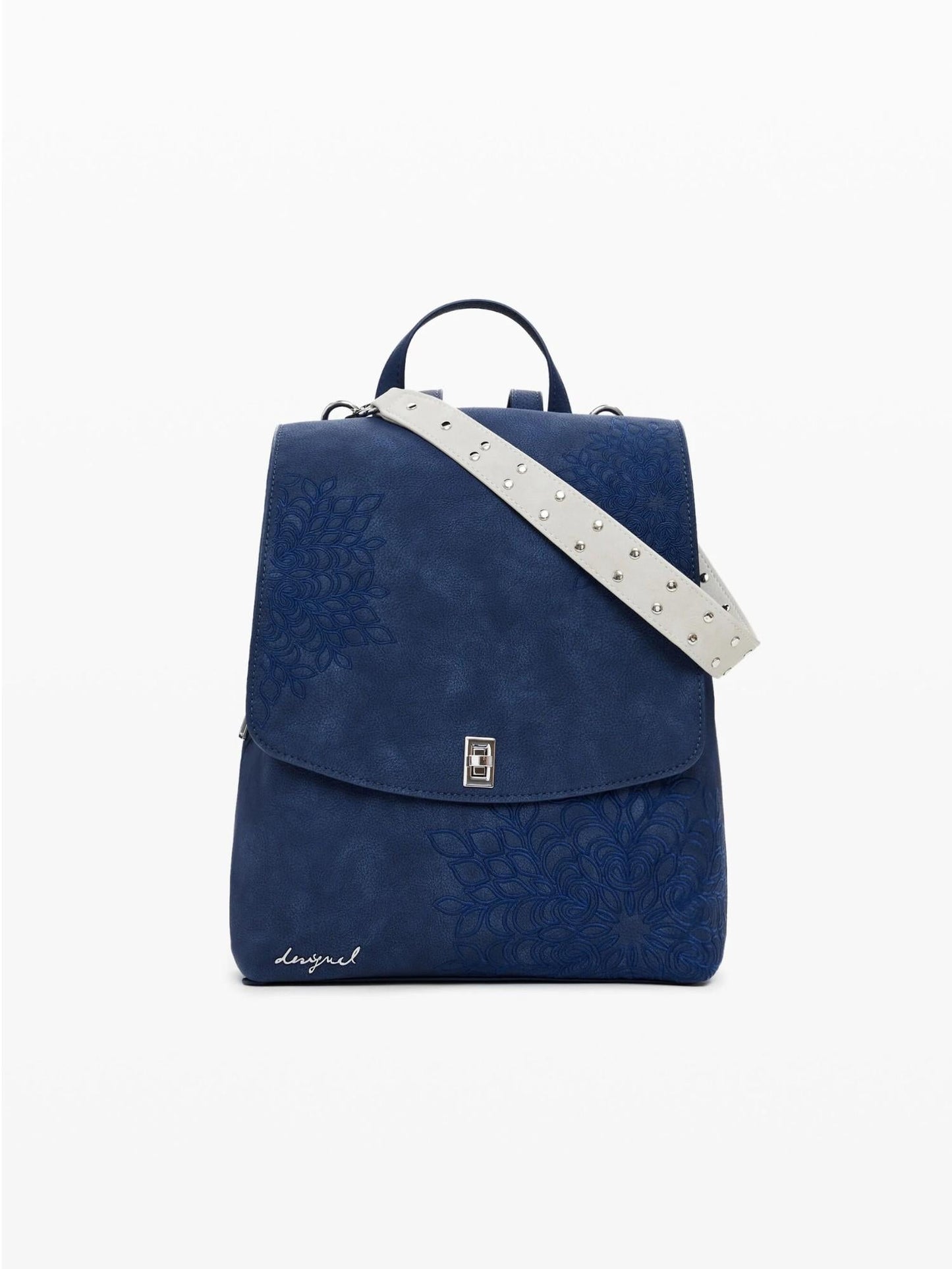 Desigual Zaino con patta piccola incisa Donna Blu